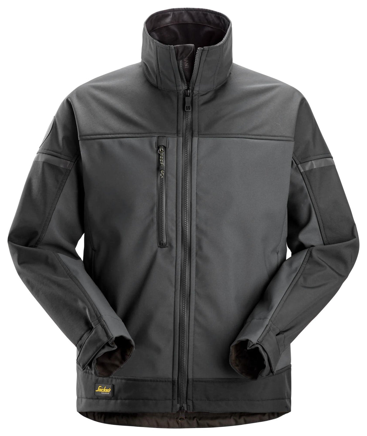 Snickers Workwear AllroundWork, Softshell Stretch Jacket in Steel Grey/Dark Steel Grey