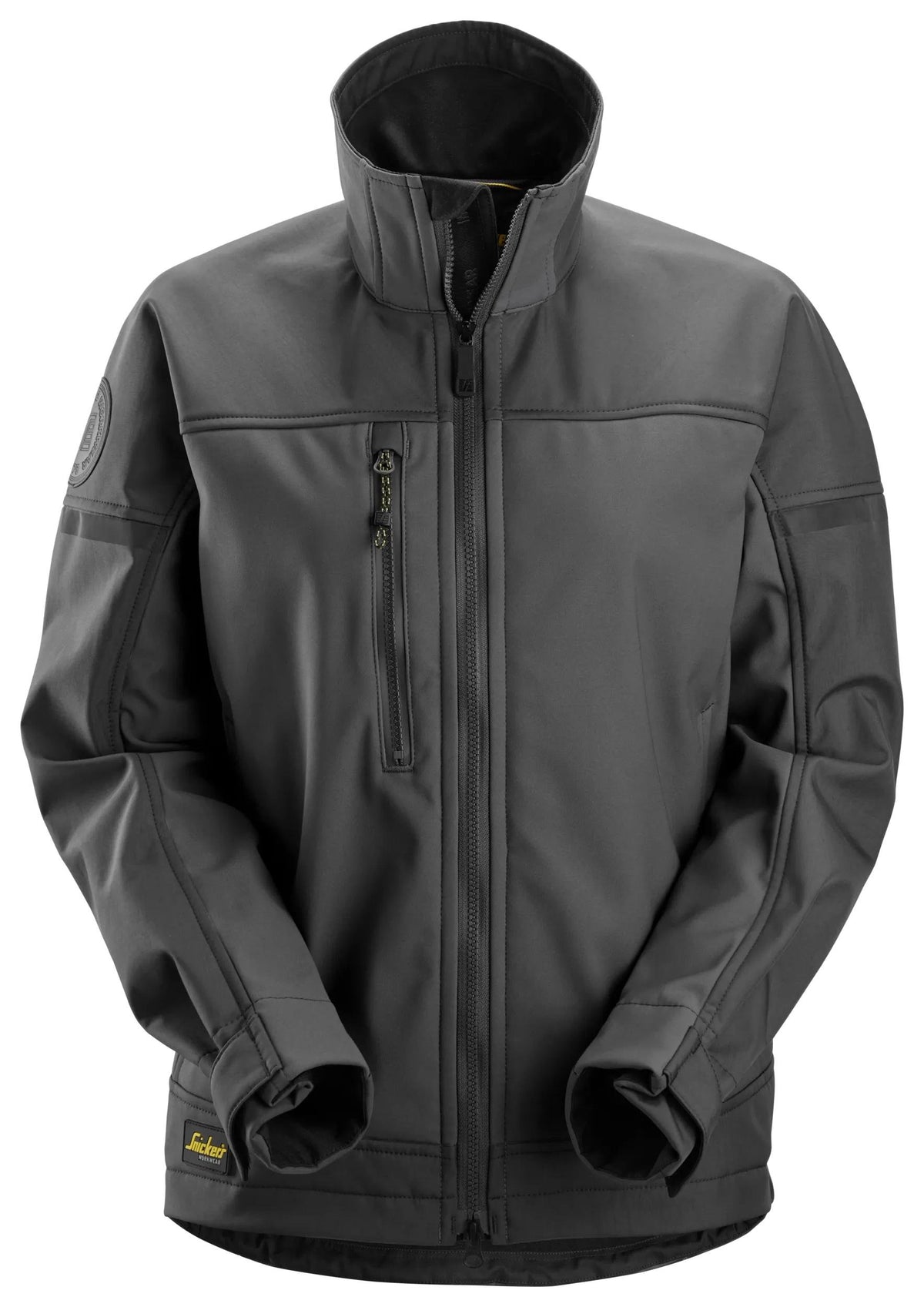 Snickers Workwear AllroundWork, Women’s Softshell Stretch Jacket in Steel Grey/Dark Steel Grey