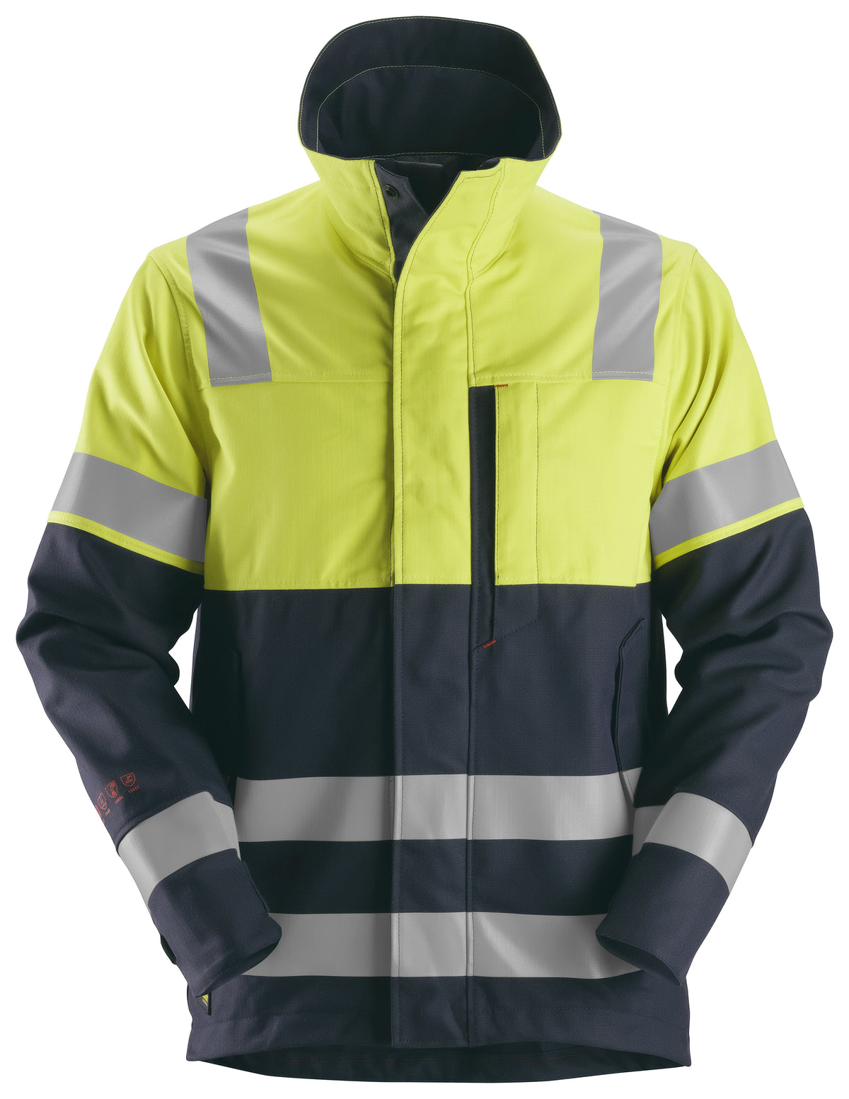 Snickers Workwear ProtecWork, Jacket, High-Vis Class 1 in Navy/Hi-Vis Yellow