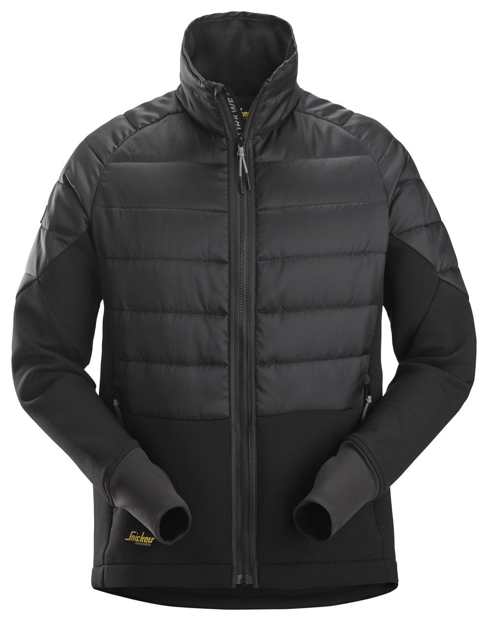 Snickers Workwear FlexiWork, Hybrid Jacket in Black/Black