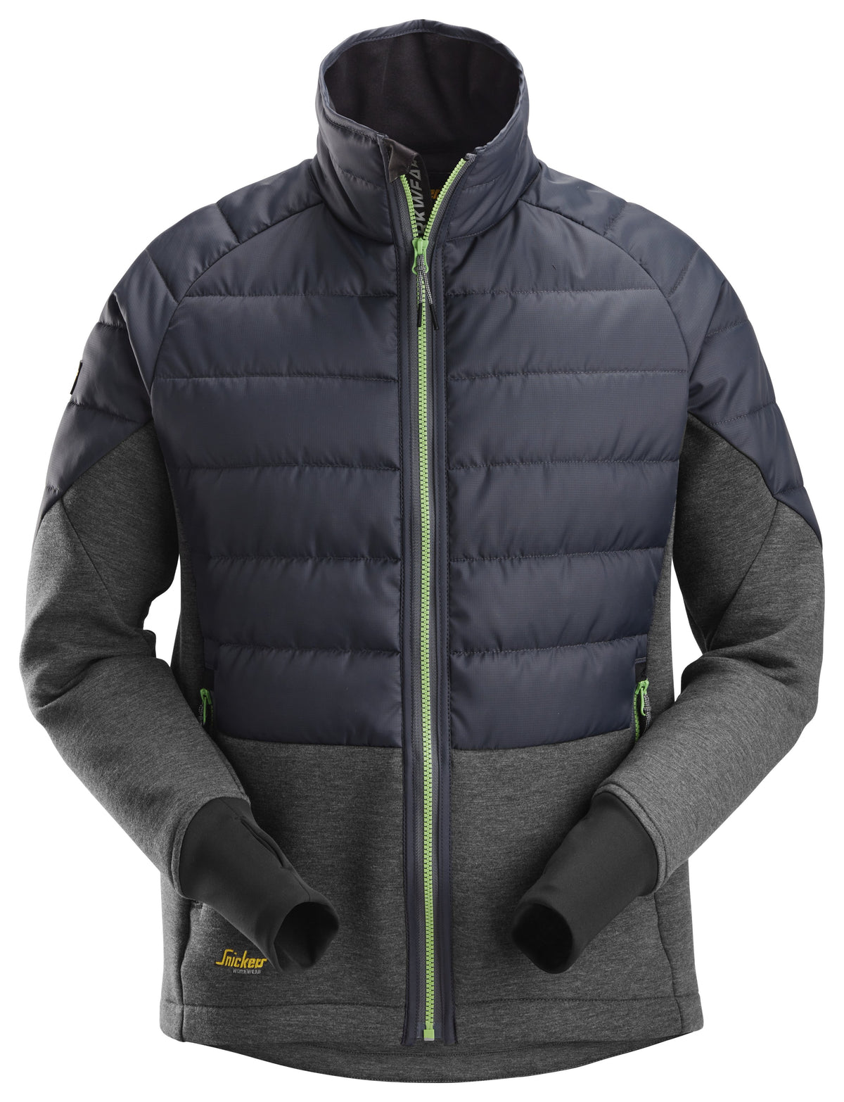 Snickers Workwear FlexiWork, Hybrid Jacket in Steel Grey/Anthracite Grey