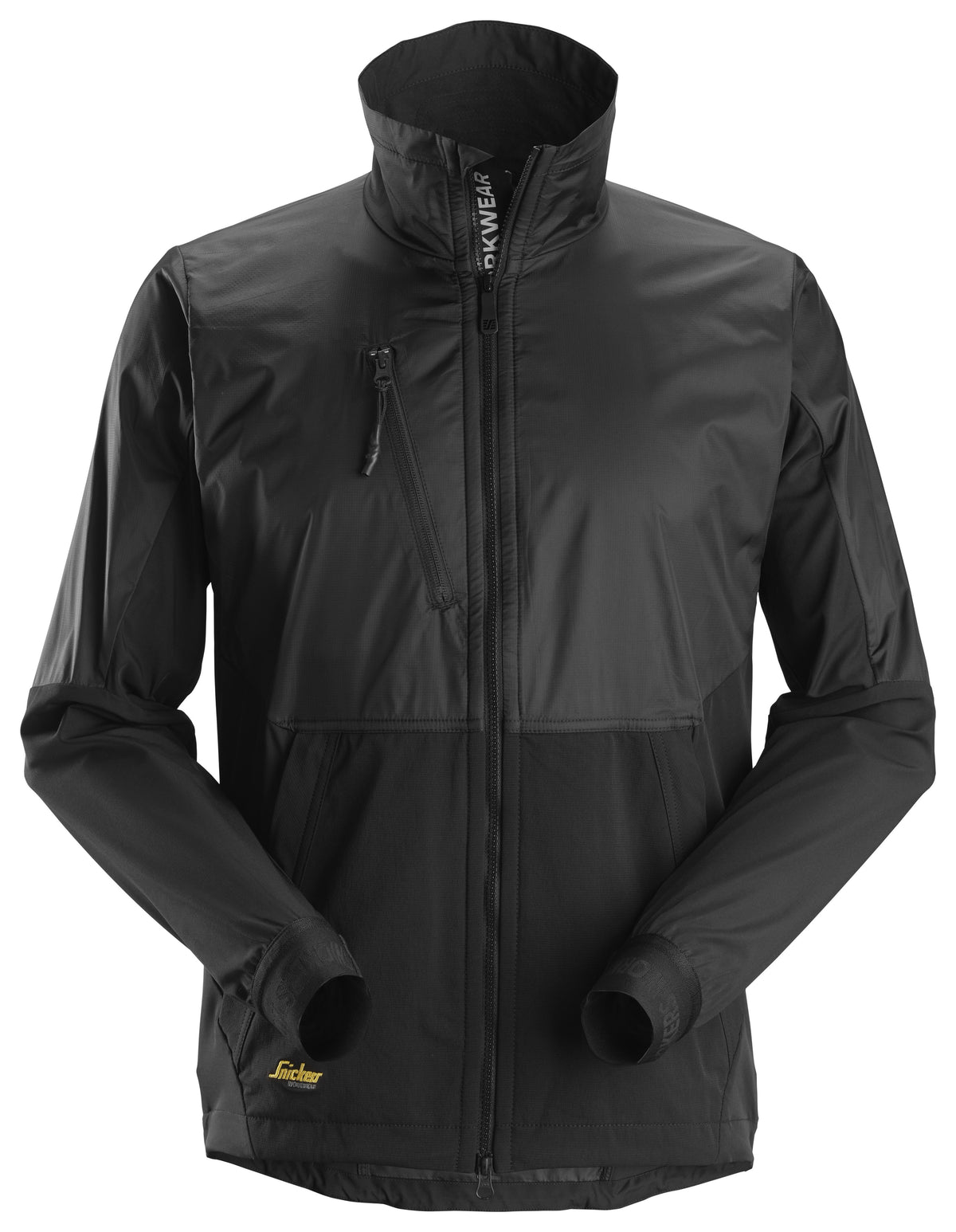 Snickers Workwear LiteWork, Hybrid Wind Jacket in Black/Black