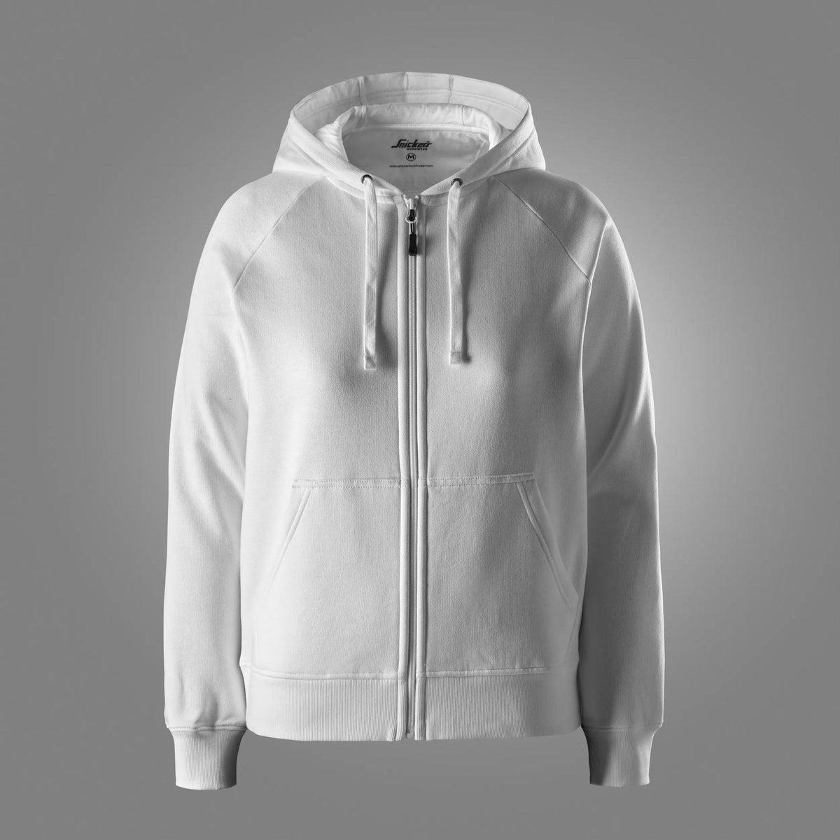 Snickers Workwear Women's Classic Sweatshirt Full Zip Hoodie in White
