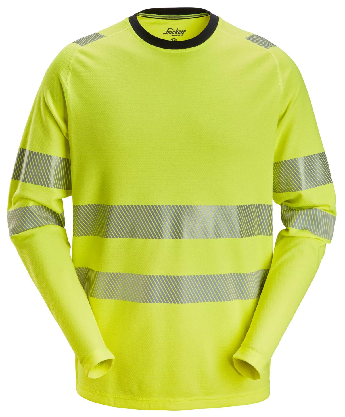 Snickers Workwear High-Vis Class 2/3, Long-Sleeve T-Shirt in Hi-Vis Yellow