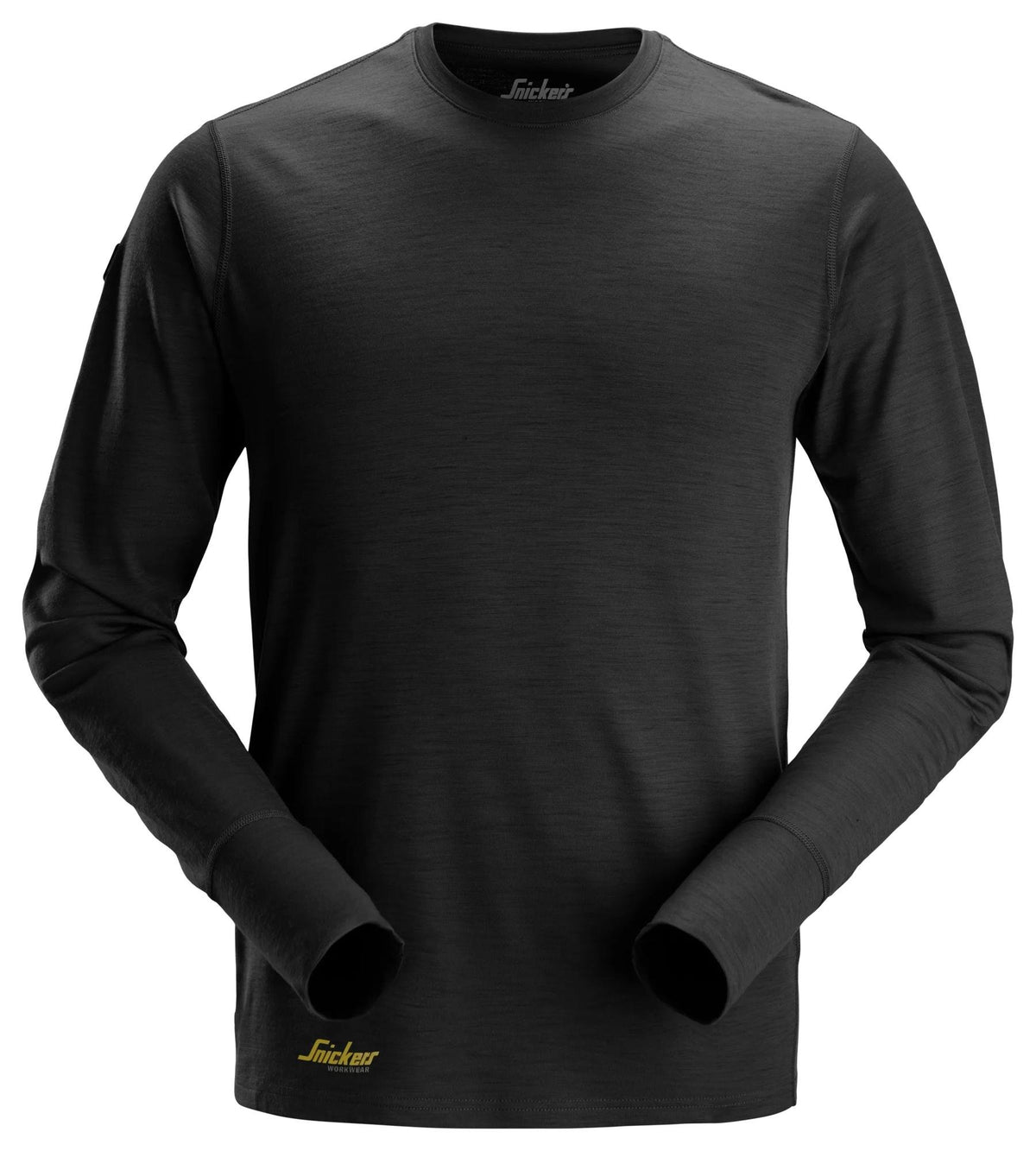Snickers Workwear Wool Long Sleeve T-Shirt in Black