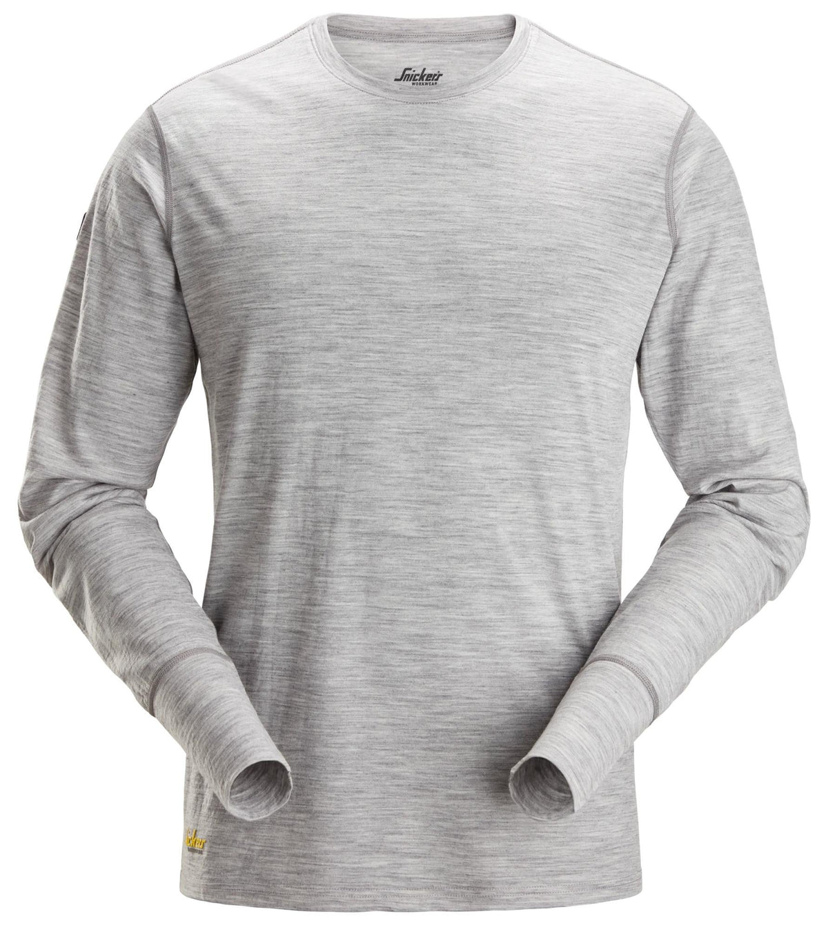 Snickers Workwear Wool Long Sleeve T-Shirt in Grey Melange