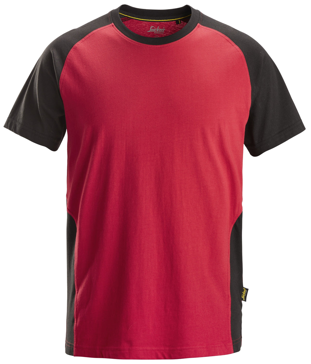 Snickers Workwear Two-Coloured T-Shirt in Chili Red/Black
