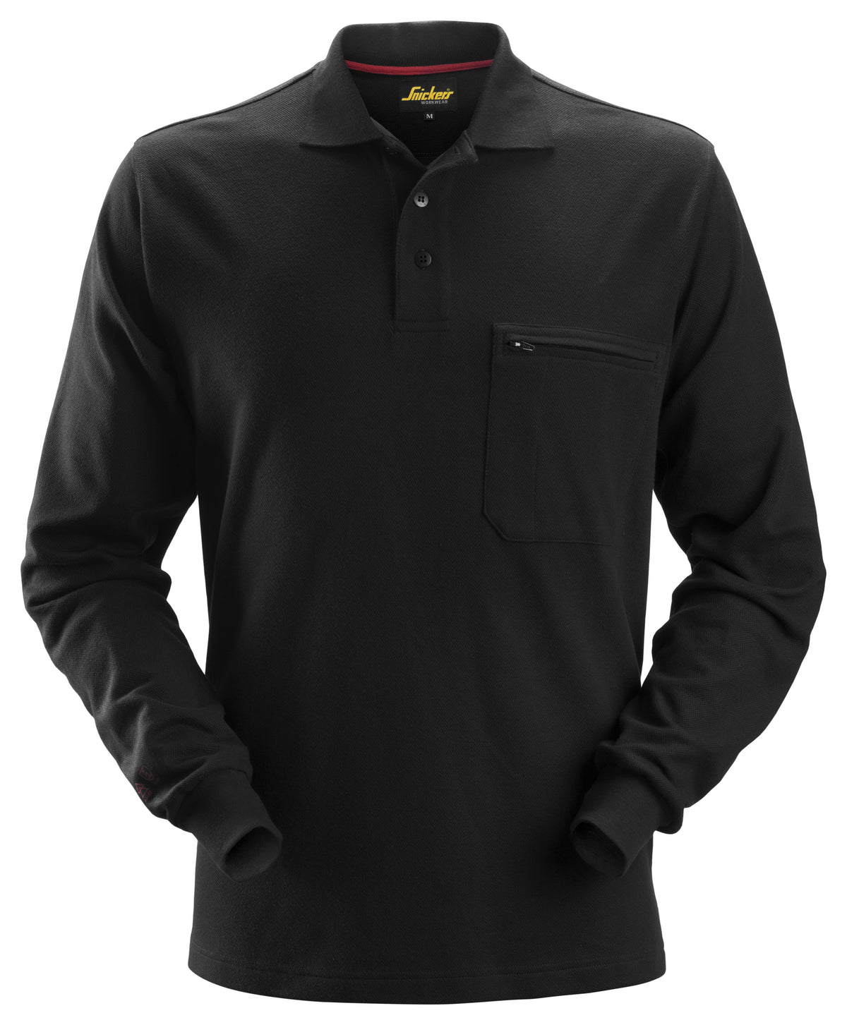 Snickers Workwear ProtecWork, Long Sleeve Polo Shirt in Black