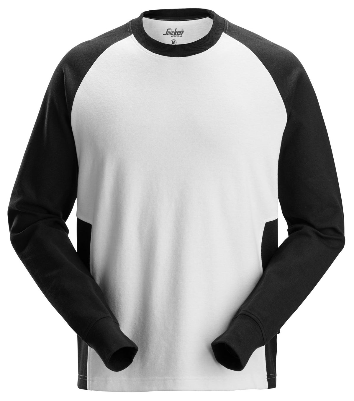Snickers Workwear Two-Coloured Sweatshirt in White/Black