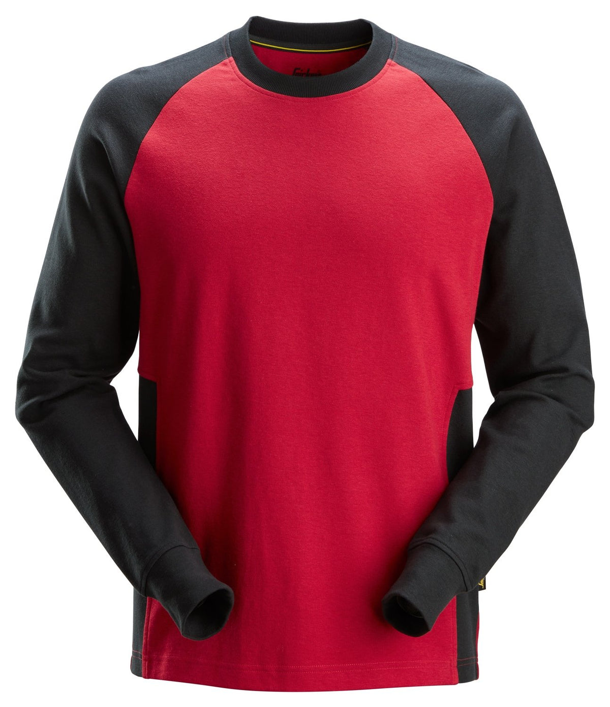Snickers Workwear Two-Coloured Sweatshirt in Chili Red/Black