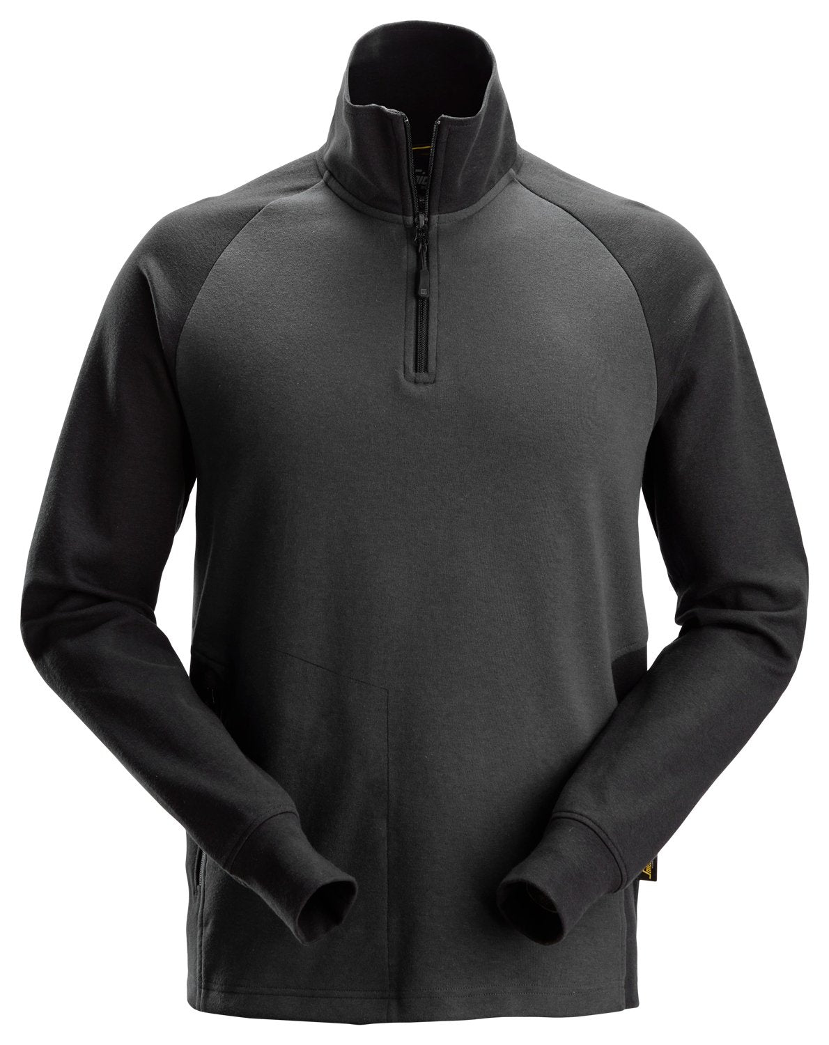 Snickers Workwear Two-Coloured Half-Zip Sweatshirt in Steel Grey/Black