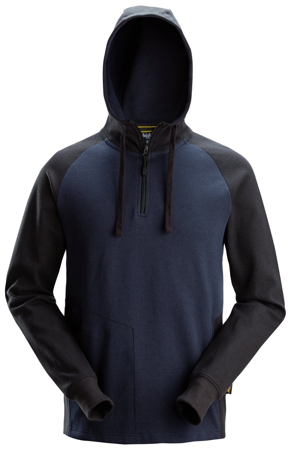 Snickers Workwear Two-Coloured Half-Zip Hoodie in Navy/Black