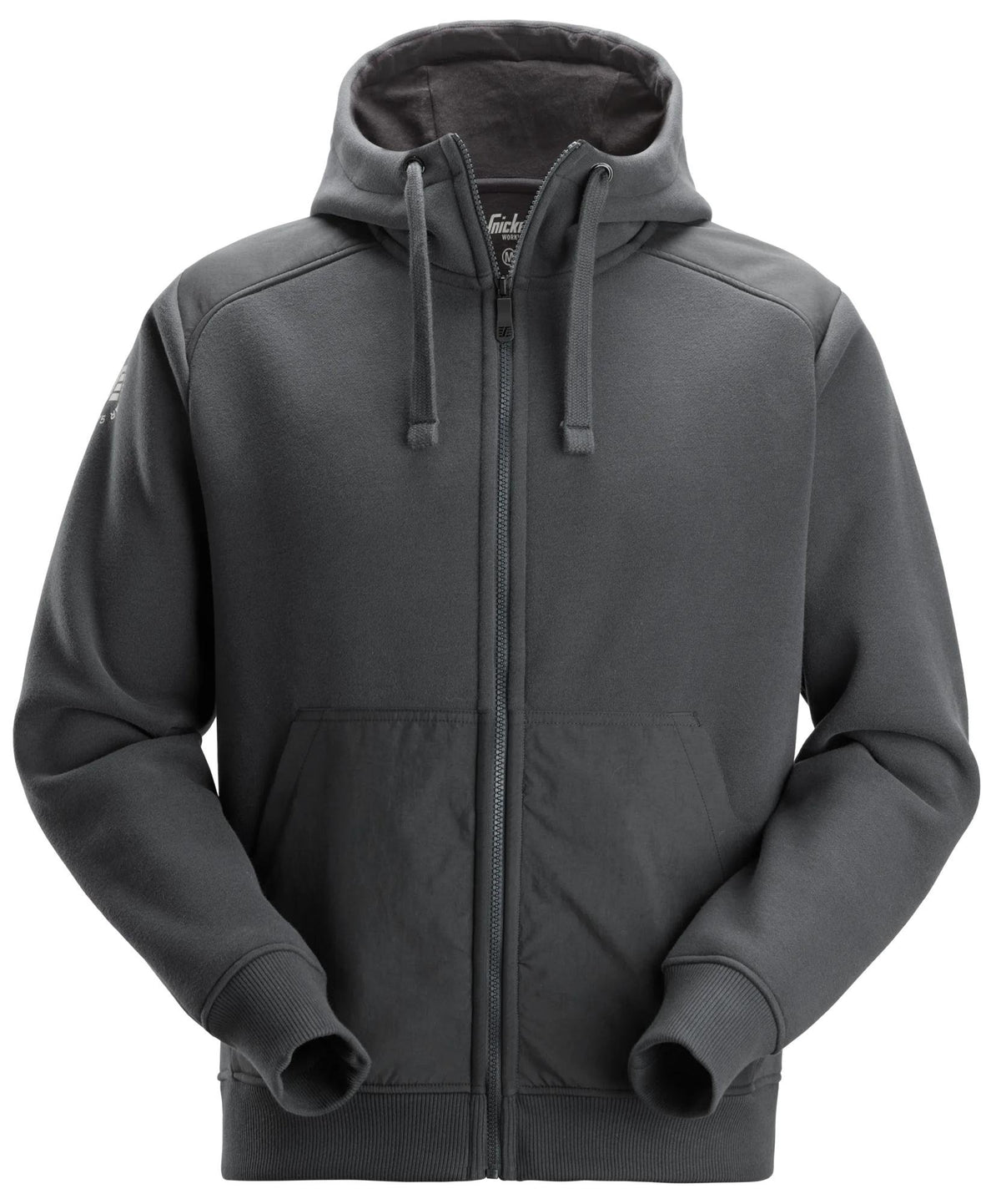 Snickers Workwear Cordura® Tech Sweatshirt Full Zip Hoodie in Steel Grey/Dark Steel Grey