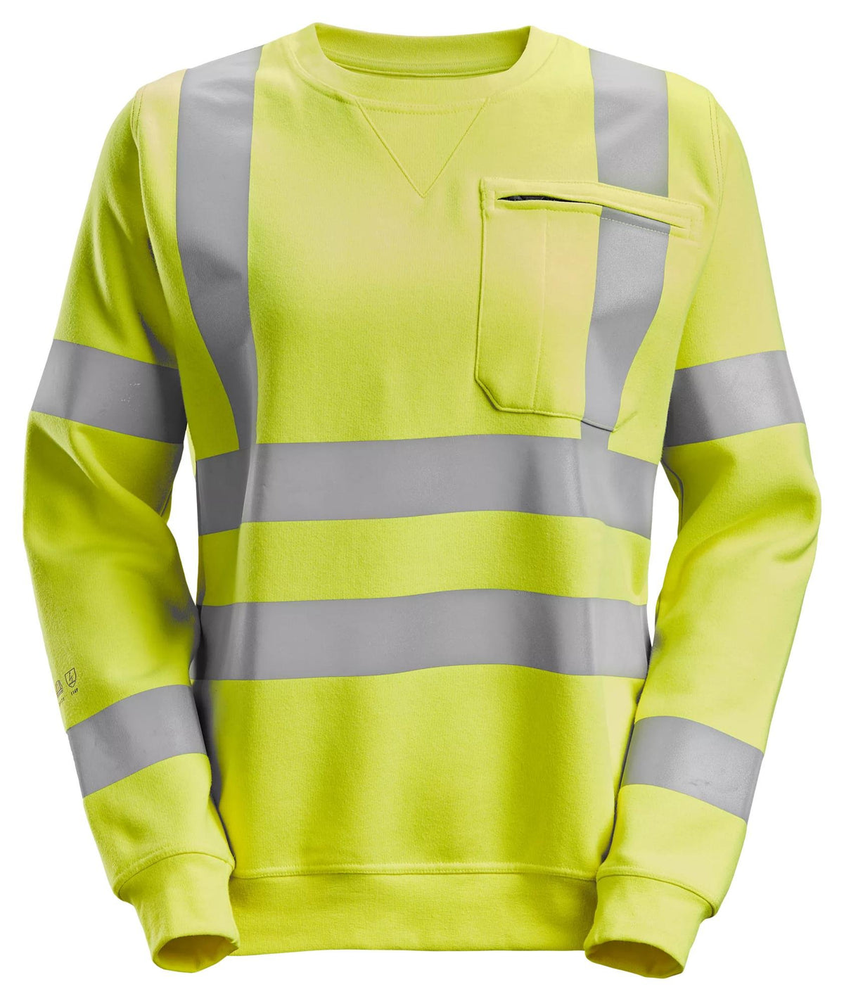 Snickers Workwear ProtecWork, Women's Sweatshirt, High-Vis Class 3/2 in Hi-Vis Yellow