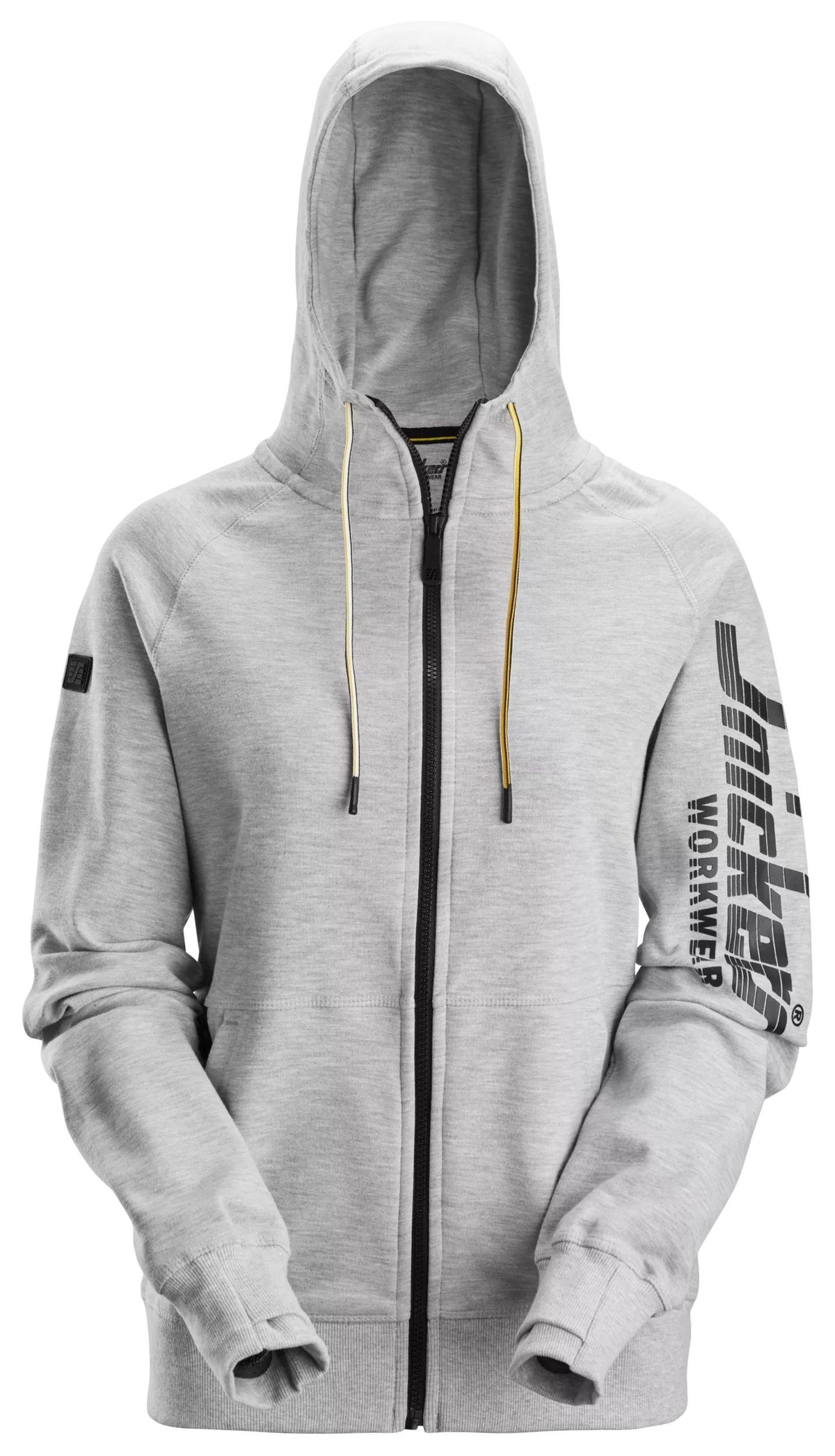 Snickers Workwear Women's Logo Full-Zip Hoodie in Grey Melange
