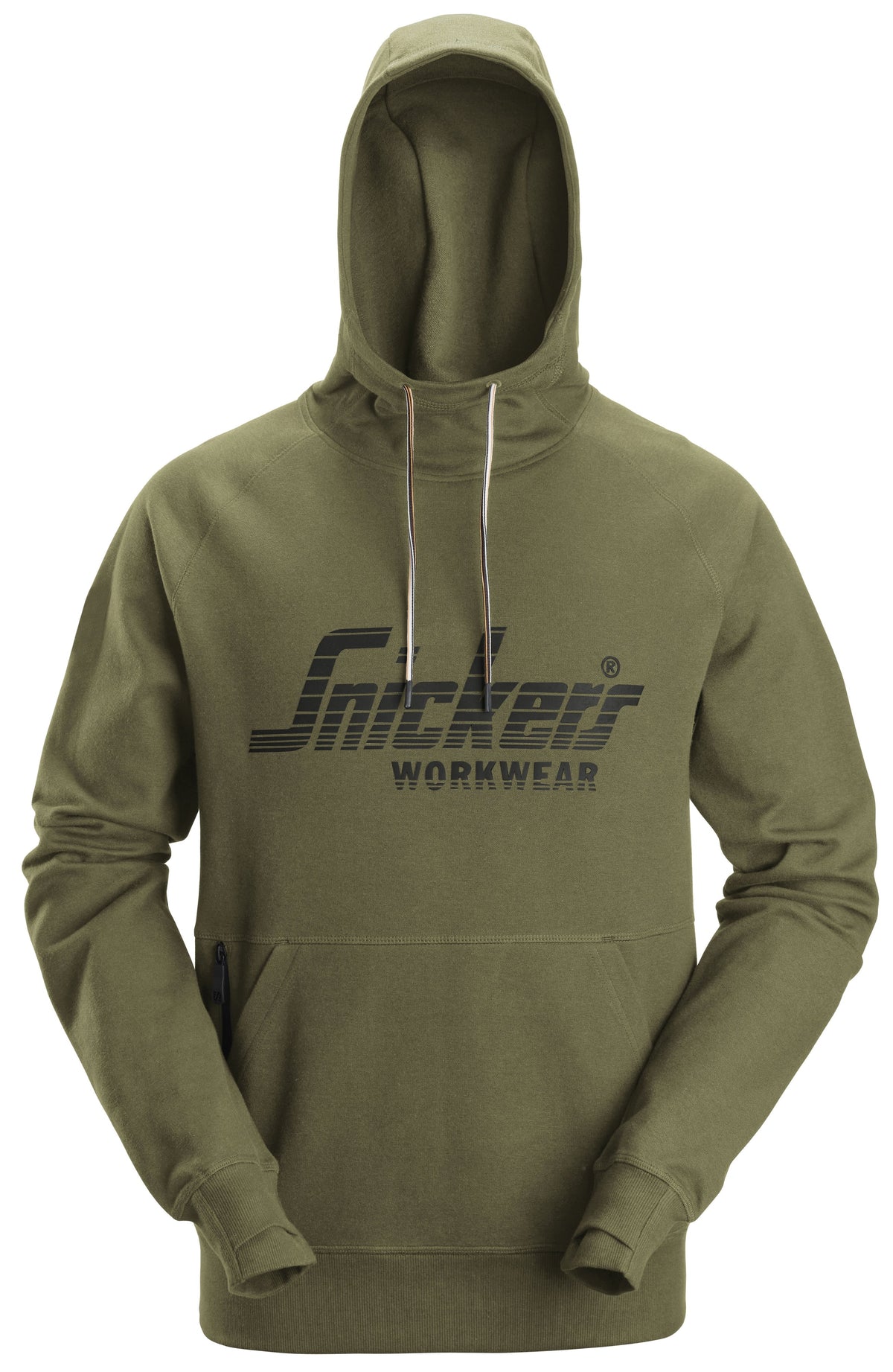 Snickers Workwear Logo Hoodie in Khaki Green