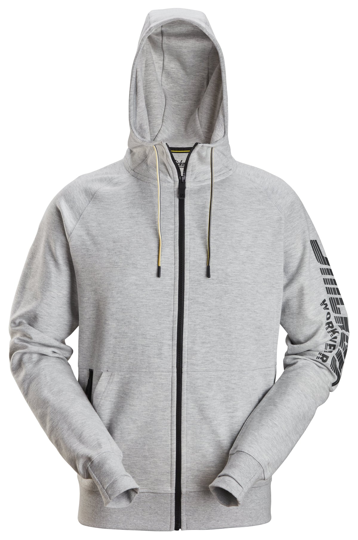 Snickers Workwear Logo Full-Zip Hoodie in Grey Melange