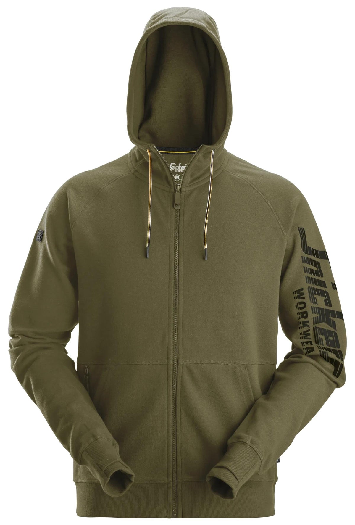 Snickers Workwear Logo Full-Zip Hoodie in Khaki Green