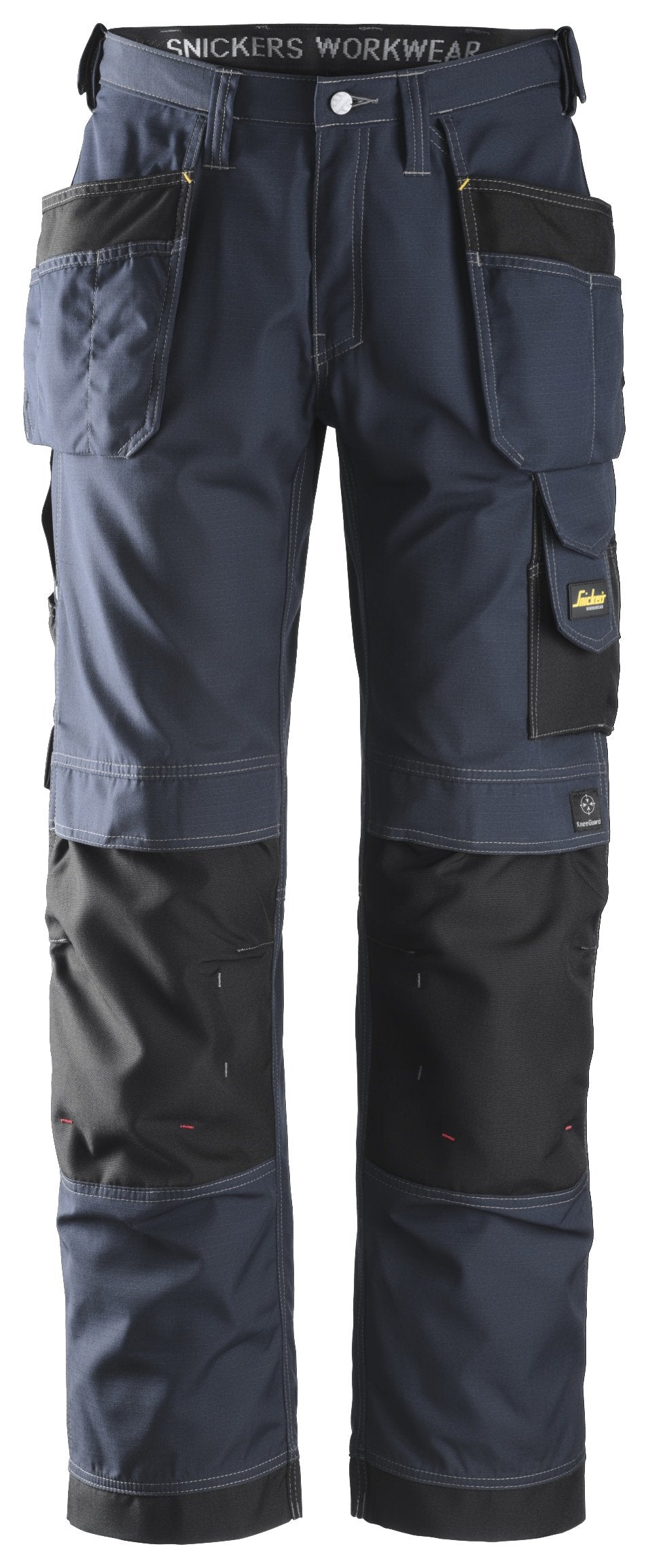 Snickers Workwear Craftsmen Holster Pockets Trousers, Rip-Stop in Navy/Black