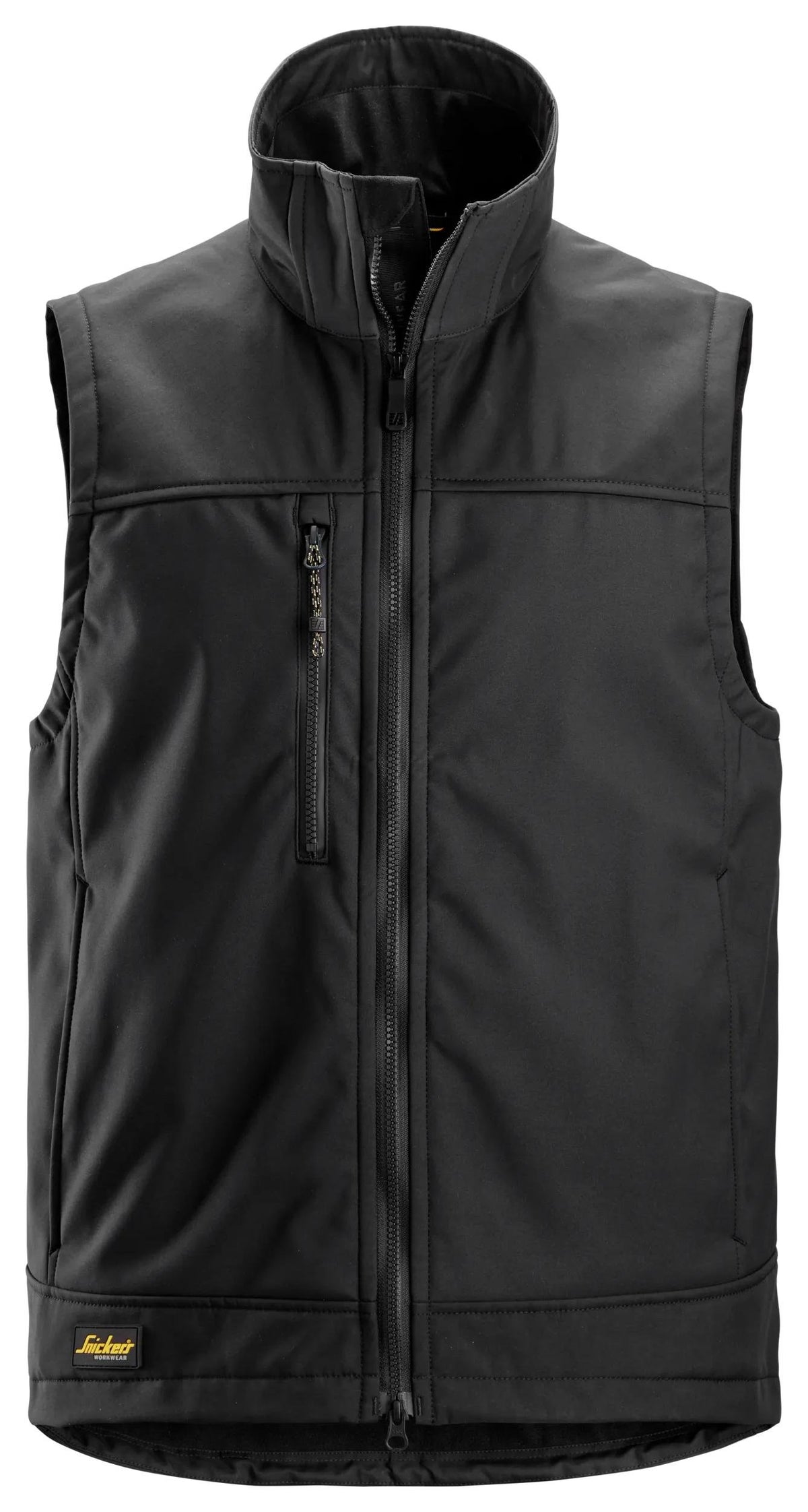 Snickers Workwear AllroundWork, Softshell Stretch Vest in Black/Black