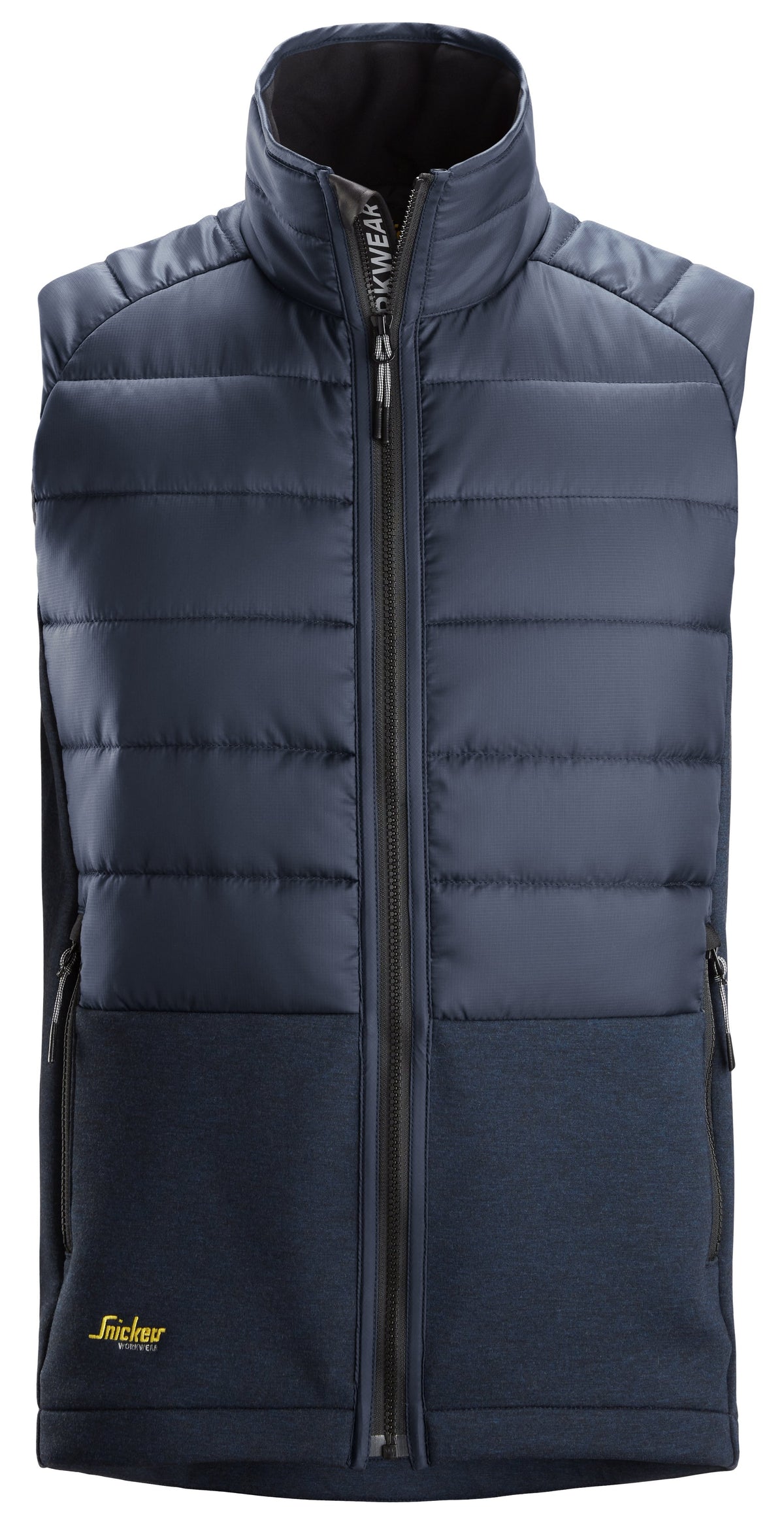 Snickers Workwear FlexiWork, Hybrid Vest in Navy/Dark Navy Melange