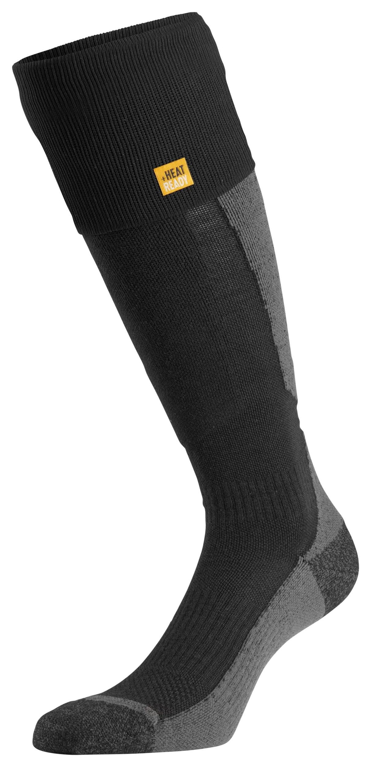 Snickers Workwear Q Heat High Socks in Black/Anthracite Melange