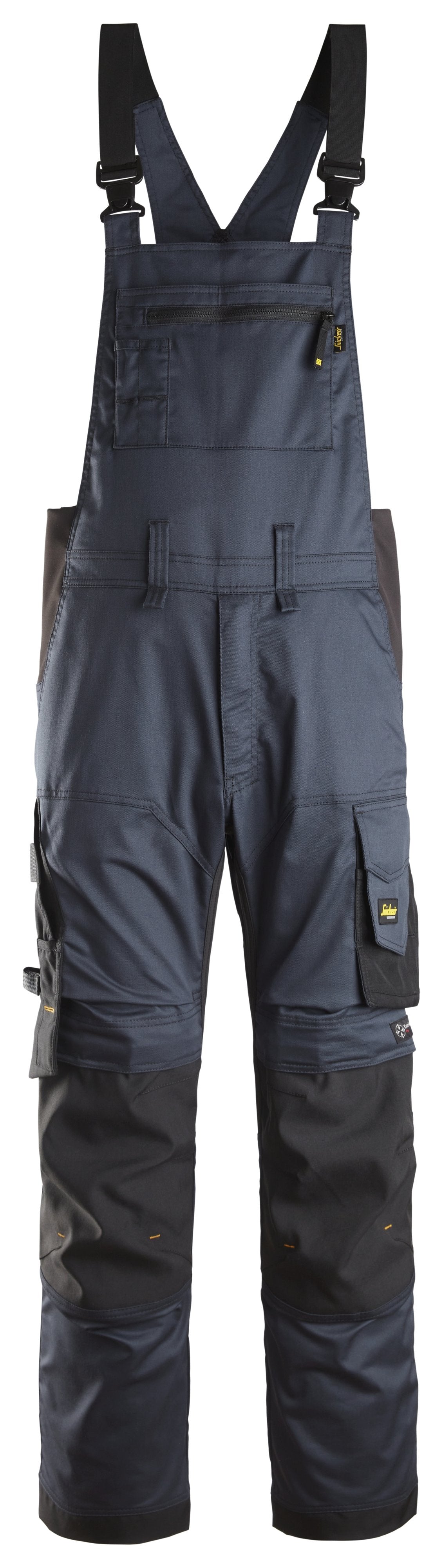 Snickers Workwear AllroundWork, Stretch Bib & Brace Trousers in Navy/Black