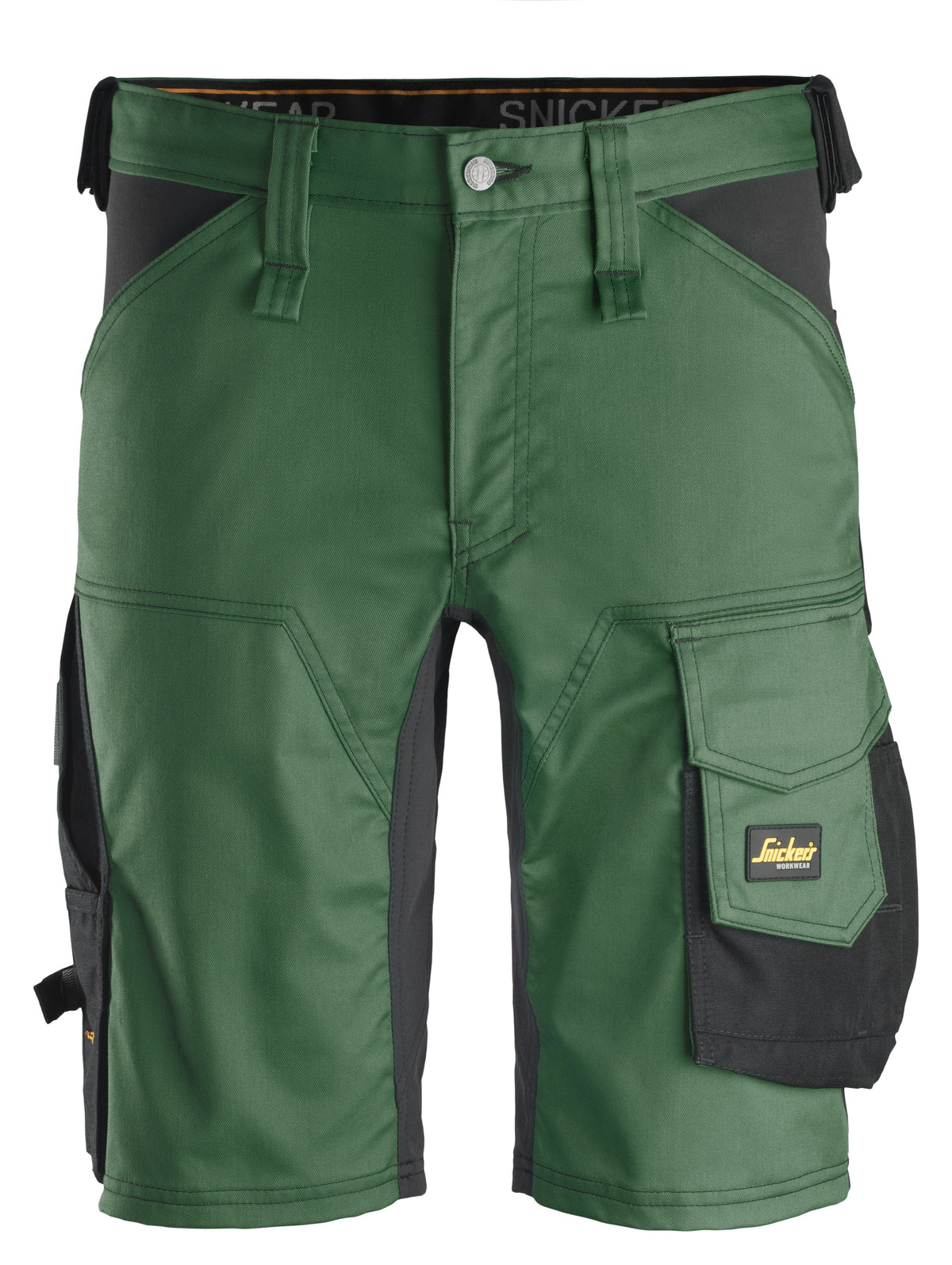 Snickers Workwear AllroundWork, Stretch Shorts in Forest Green/Black
