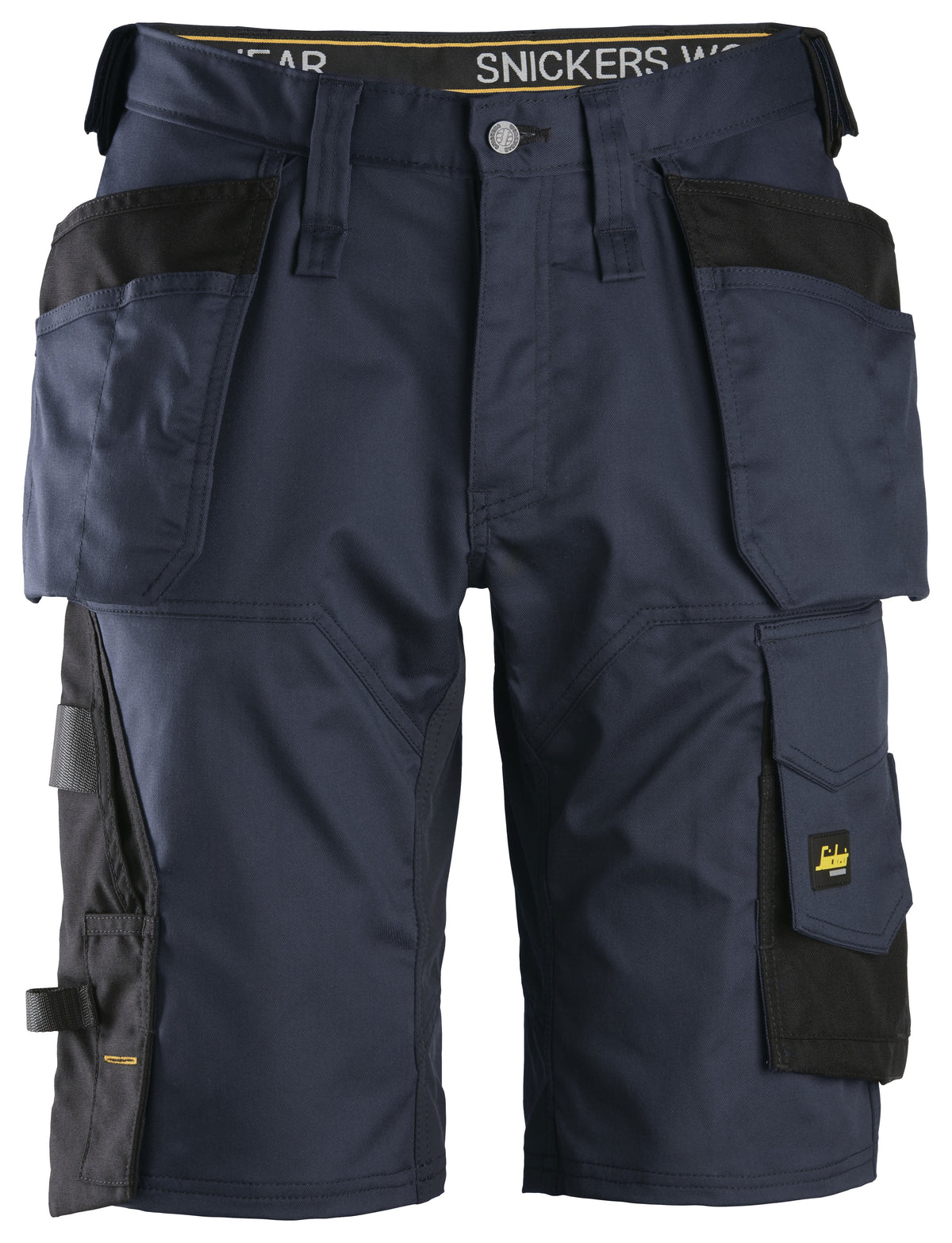 Snickers Workwear AllroundWork, Stretch Loose Fit Work Shorts Holster Pockets in Navy/Black