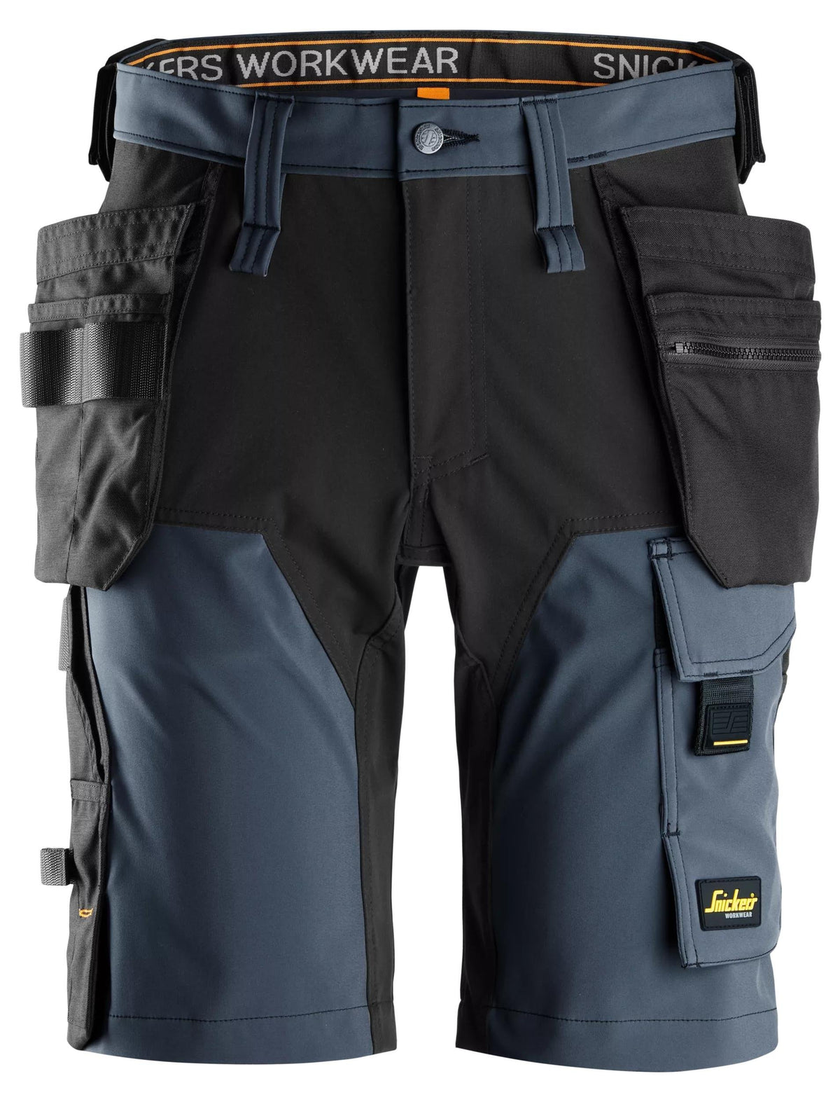 Snickers Workwear AllroundWork, 4-Way Stretch Shorts Holster Pockets in Navy/Black
