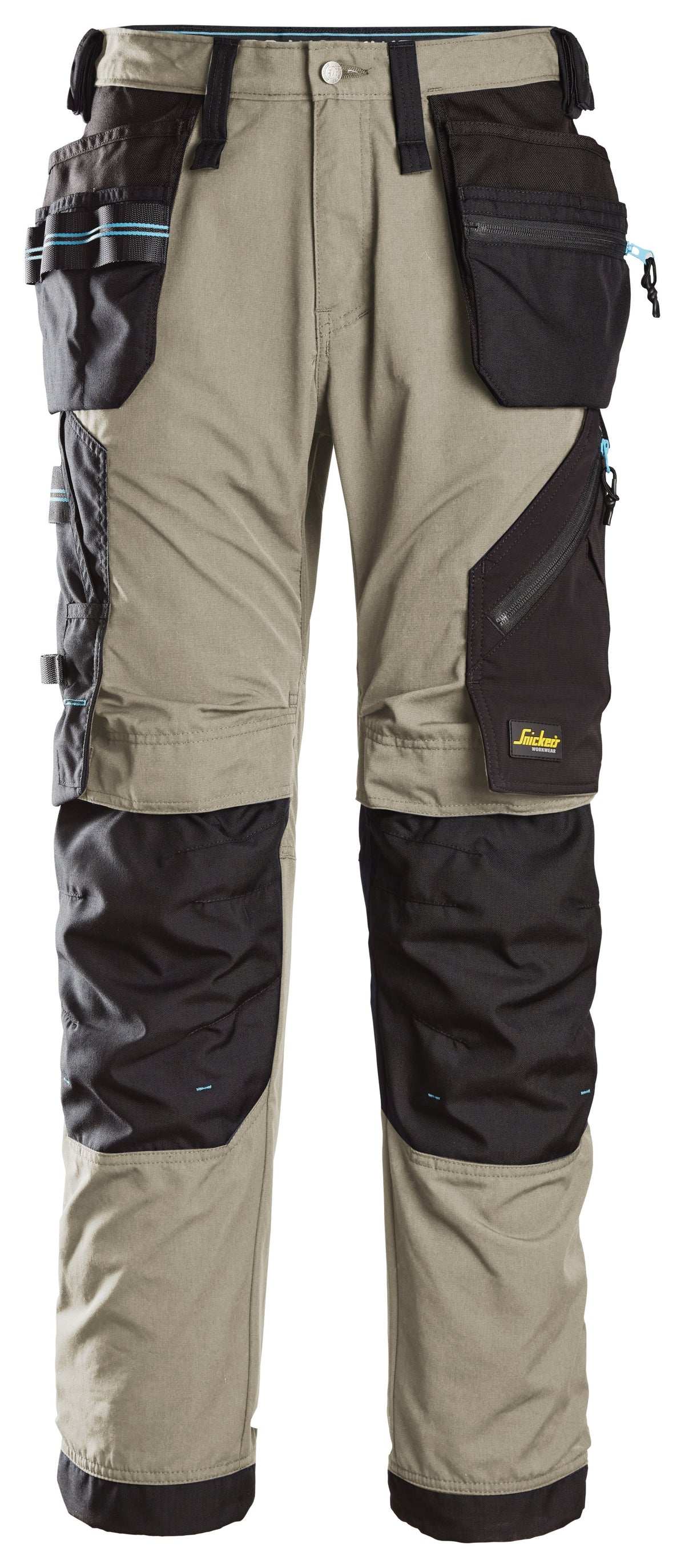 Snickers Workwear LiteWork, 37.5® Work Trousers Holster Pockets in Khaki/Black