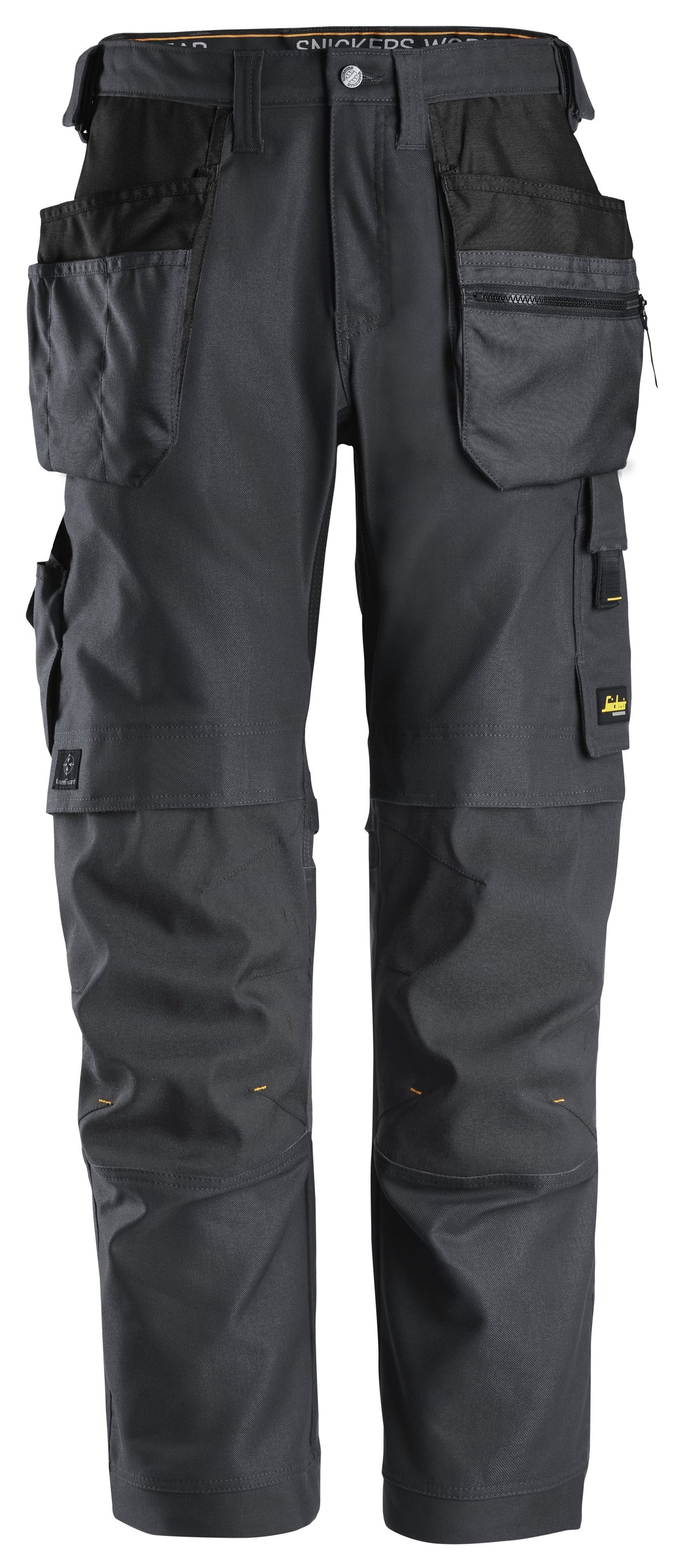 Snickers Workwear AllroundWork, Canvas+ Stretch Work Trousers+ Holster Pockets in Steel Grey/Steel Grey