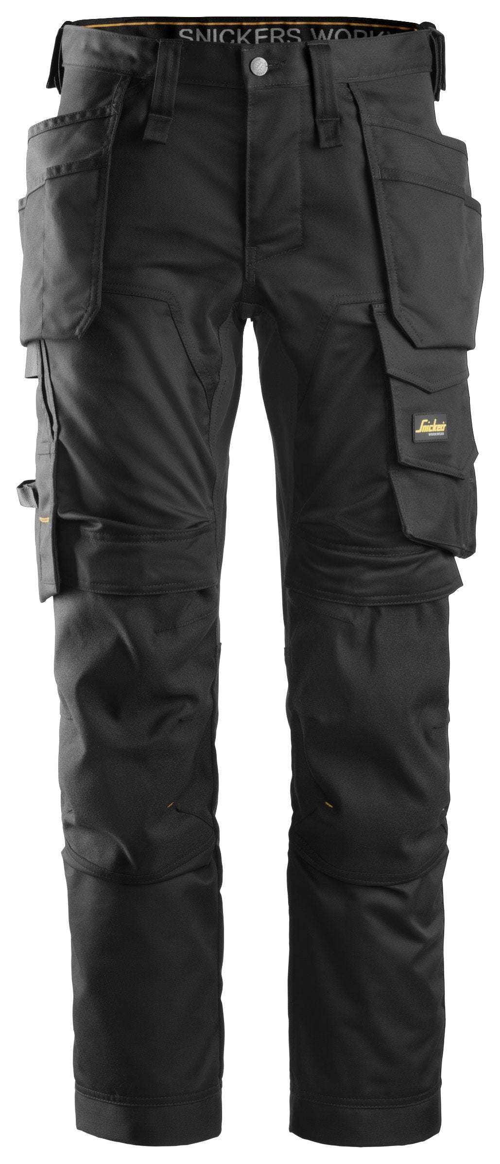 Snickers Workwear AllroundWork, Stretch Trousers Holster Pockets in Black/Black