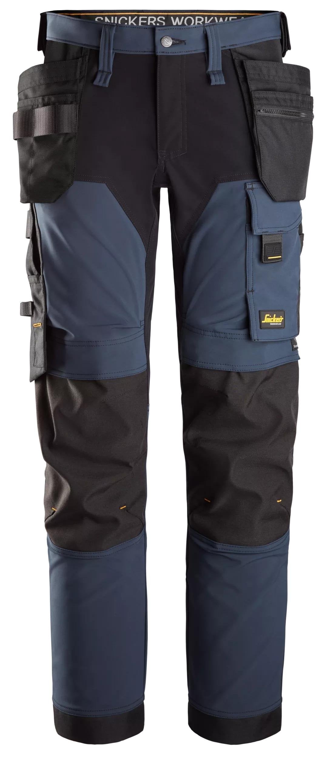 Snickers Workwear AllroundWork, 4-way Stretch Trousers Holster Pockets in Navy/Black