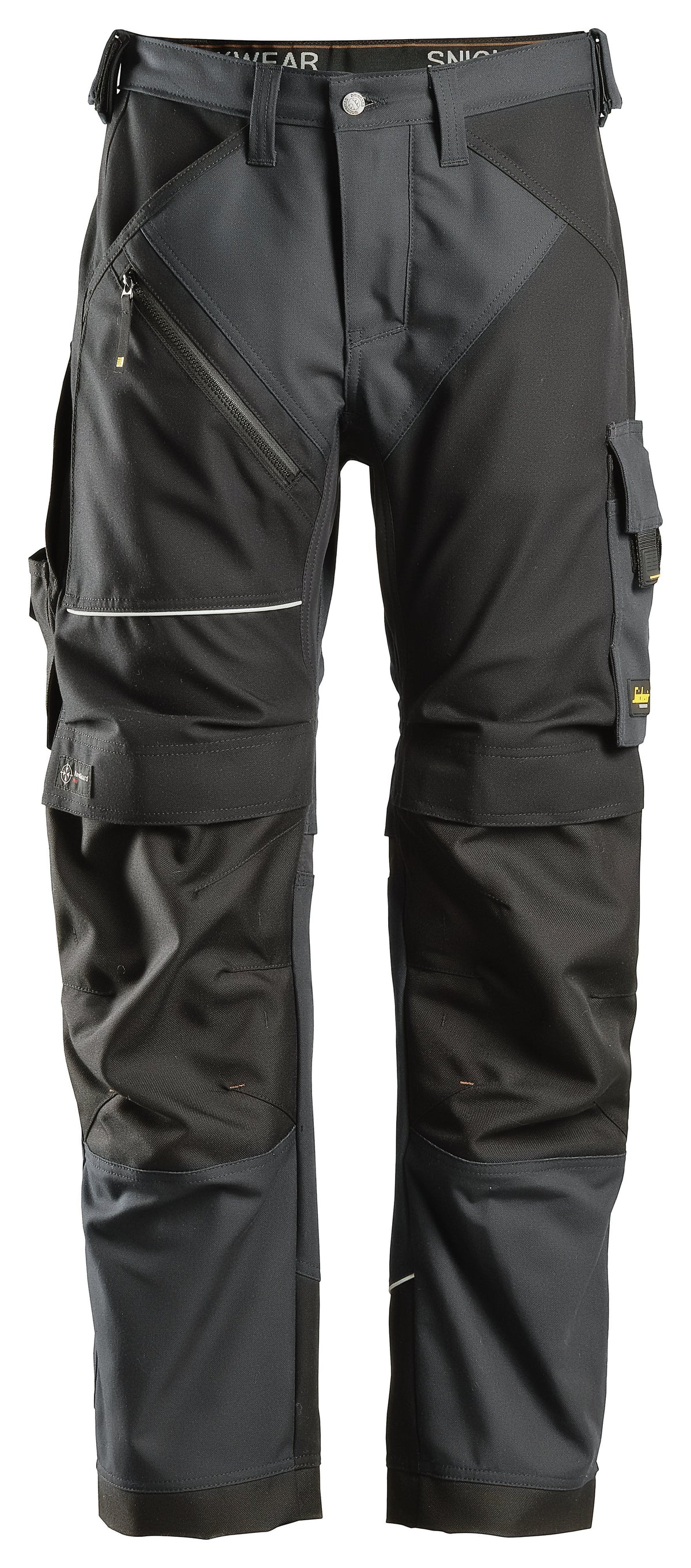 Snickers Workwear RuffWork, Canvas+ Work Trousers+ in Steel Grey/Black