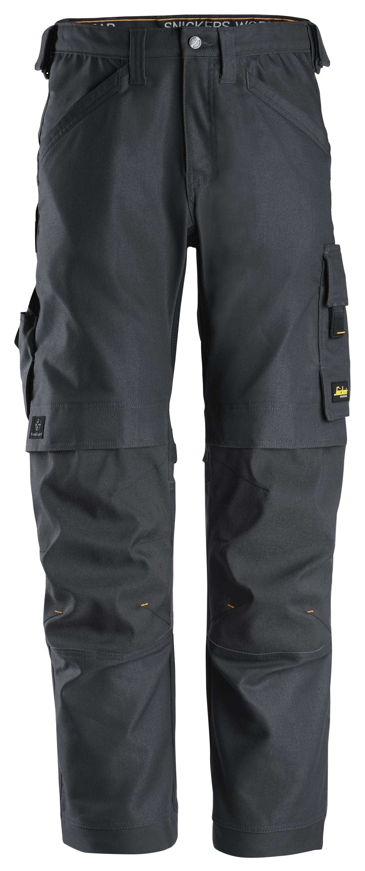 Snickers Workwear AllroundWork, Canvas+ Stretch Work Trousers+ in Steel Grey/Steel Grey