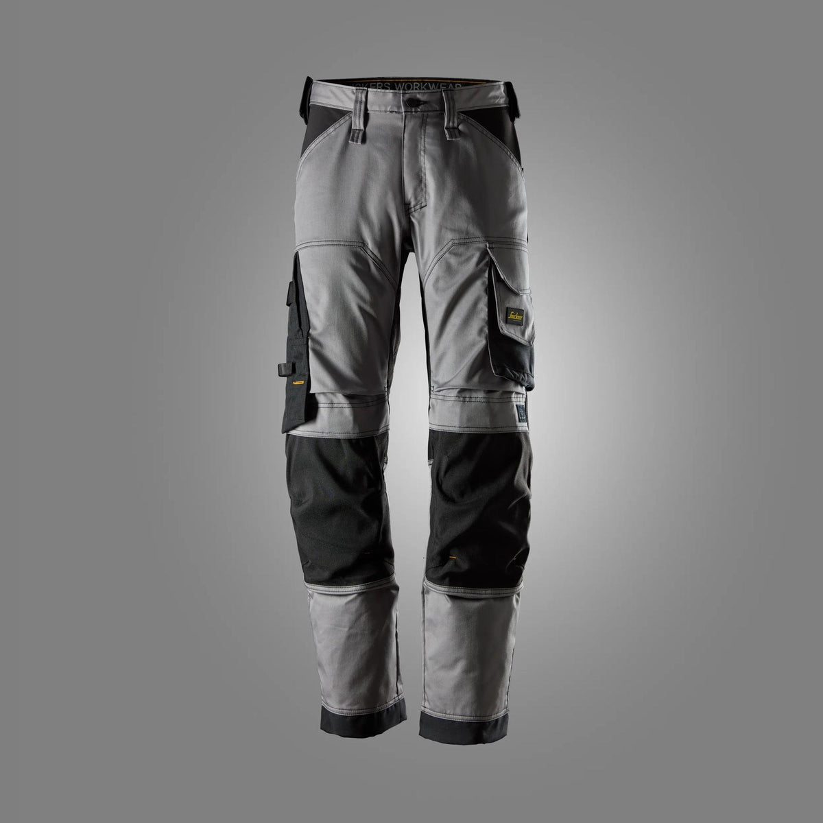Snickers Workwear AllroundWork, Stretch Loose Fit Work Trousers in Grey/Black