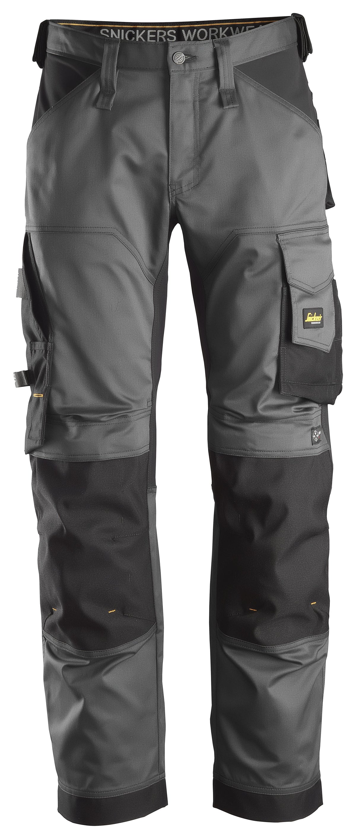 Snickers Workwear AllroundWork, Stretch Loose Fit Work Trousers in Steel Grey/Black