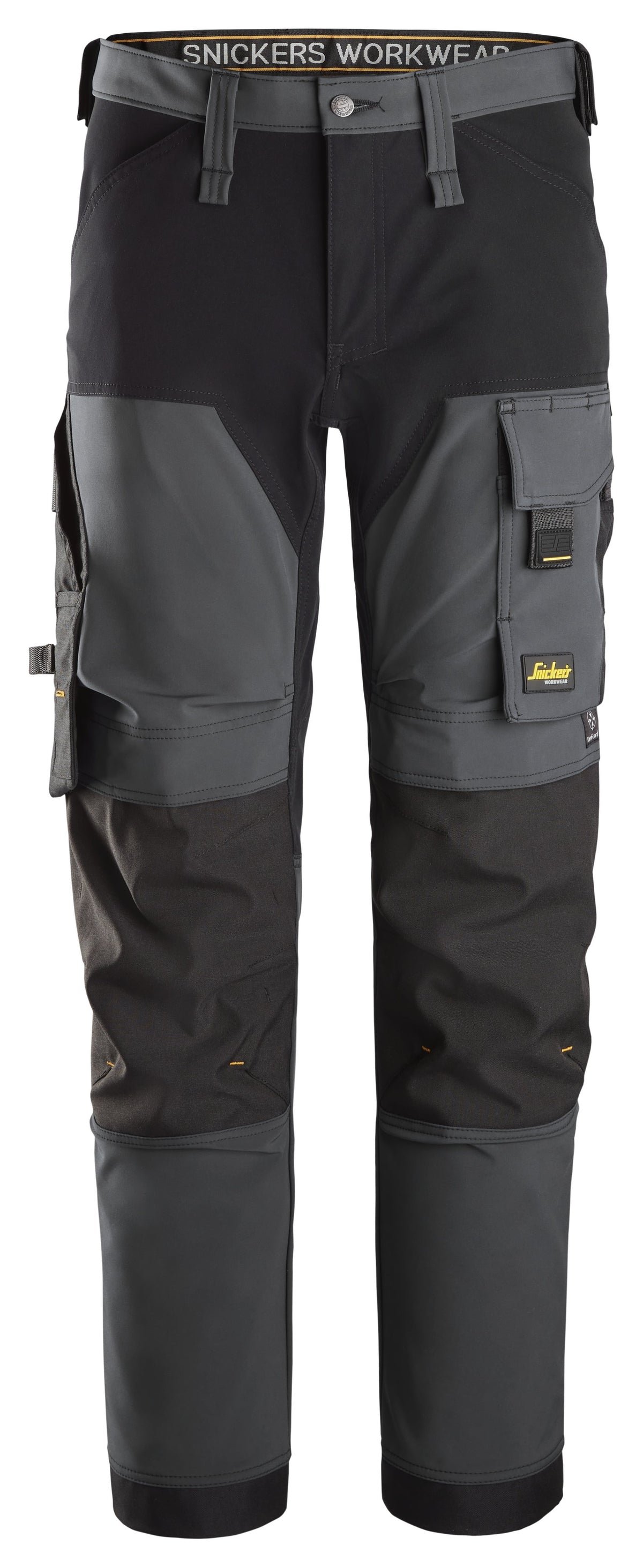 Snickers Workwear AllroundWork, 4-way Stretch Trousers in Steel Grey/Black
