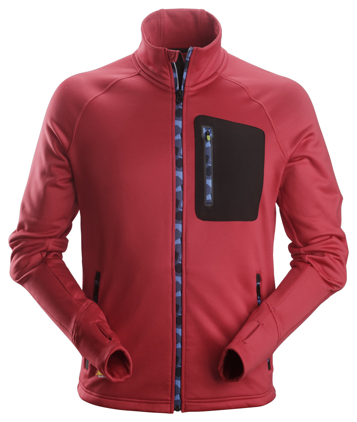 Snickers Workwear FlexiWork, Stretch Fleece Jacket in Chili Red/Black