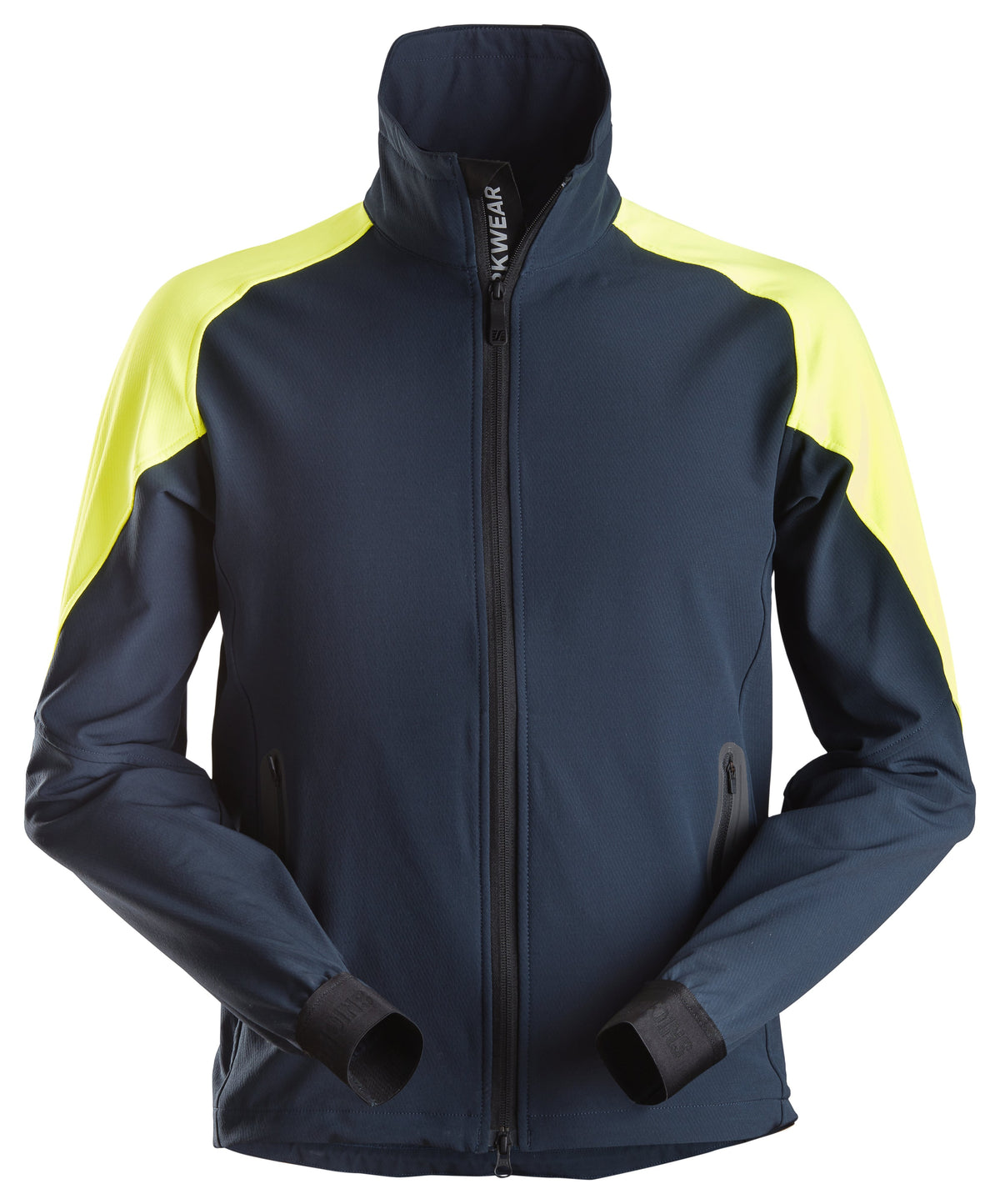 Snickers Workwear FlexiWork, Neon Jacket in Navy/Neon Yellow