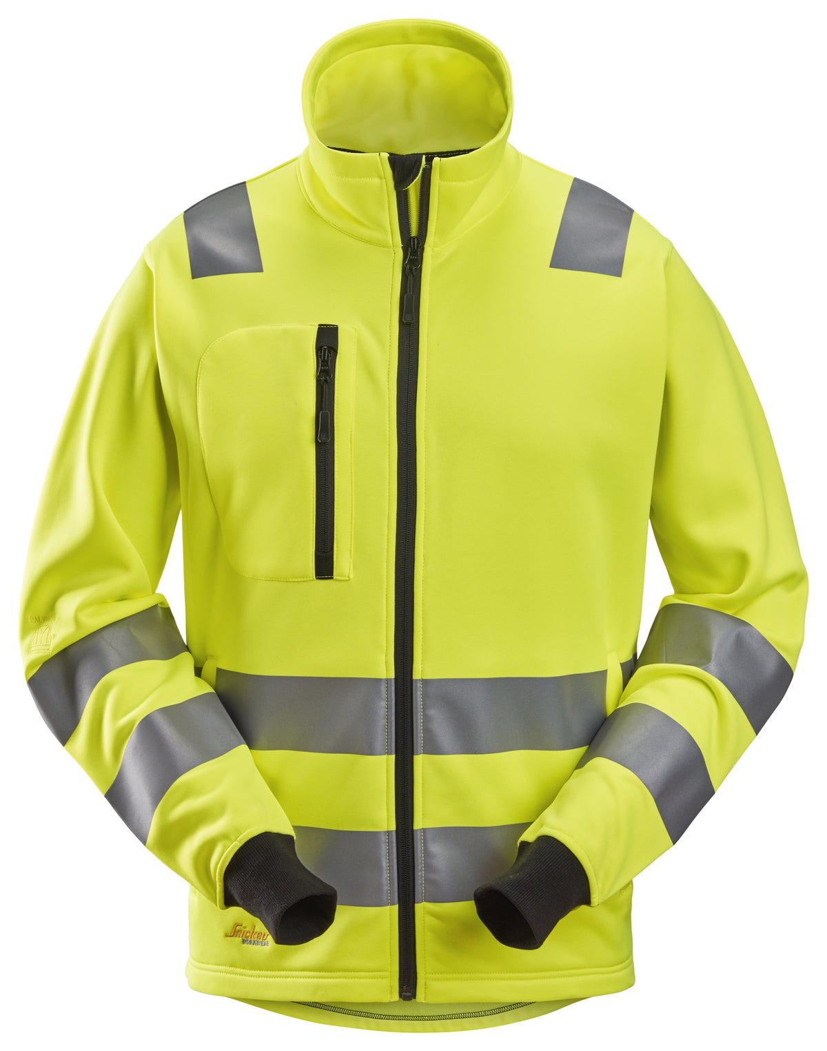 Snickers Workwear High-Vis Class 2/3, Full Zip Jacket in Hi-Vis Yellow