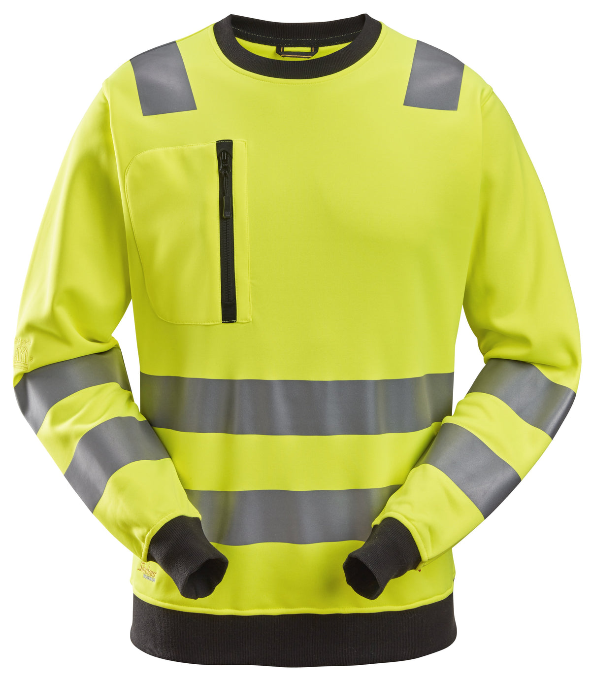 Snickers Workwear High-Vis Class 2/3, Sweatshirt in Hi-Vis Yellow