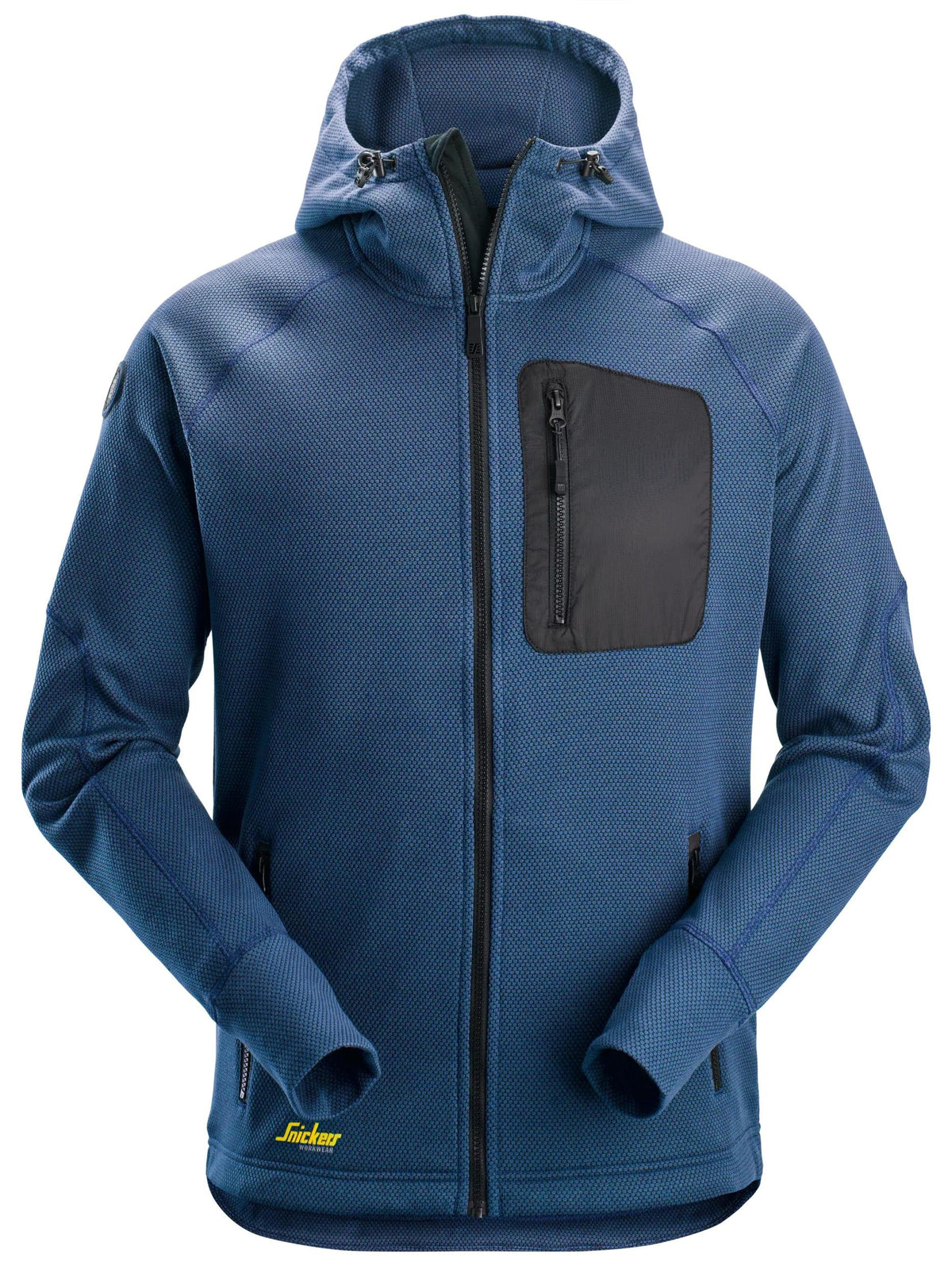 Snickers Workwear FlexiWork, Fleece Hoodie in Deep Blue/Black