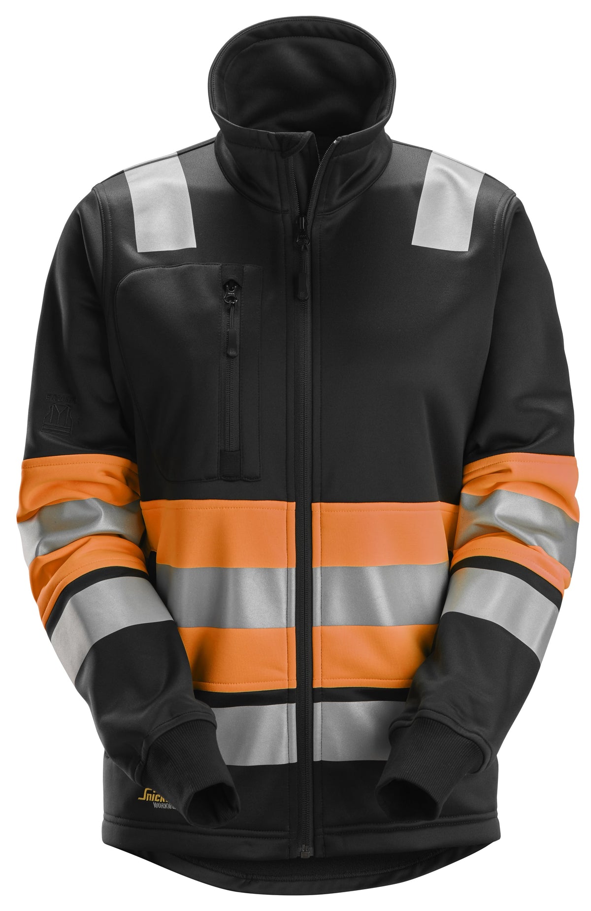 Snickers Workwear High-Vis Class 1, Women's Full Zip Jacket in Hi-Vis Orange/Black