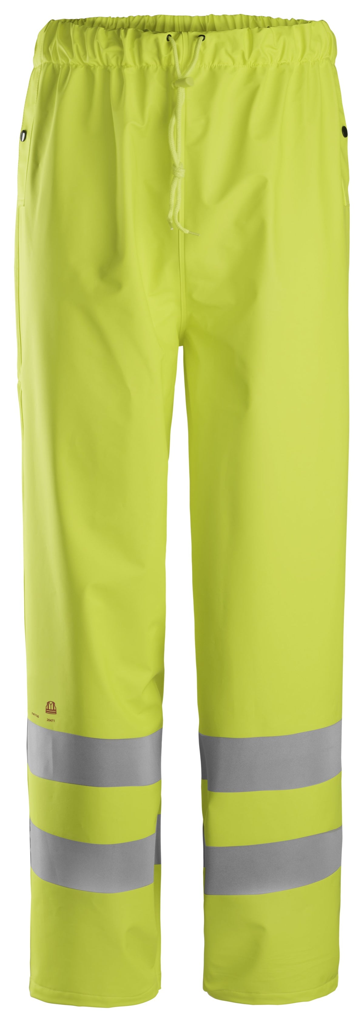 Snickers Workwear 8267 ProtecWork, Rain Trousers PU, High-Vis Class 2