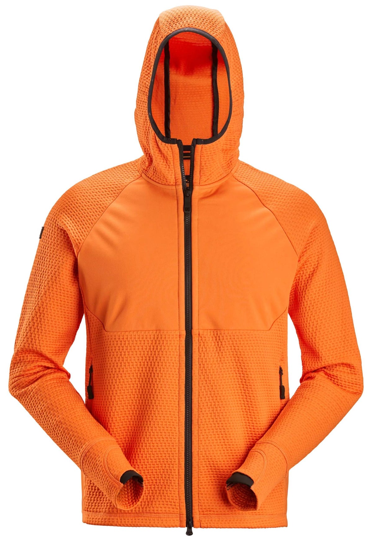 Snickers Workwear FlexiWork, Full-Zip Midlayer Hoodie in Warm Orange/Warm Orange