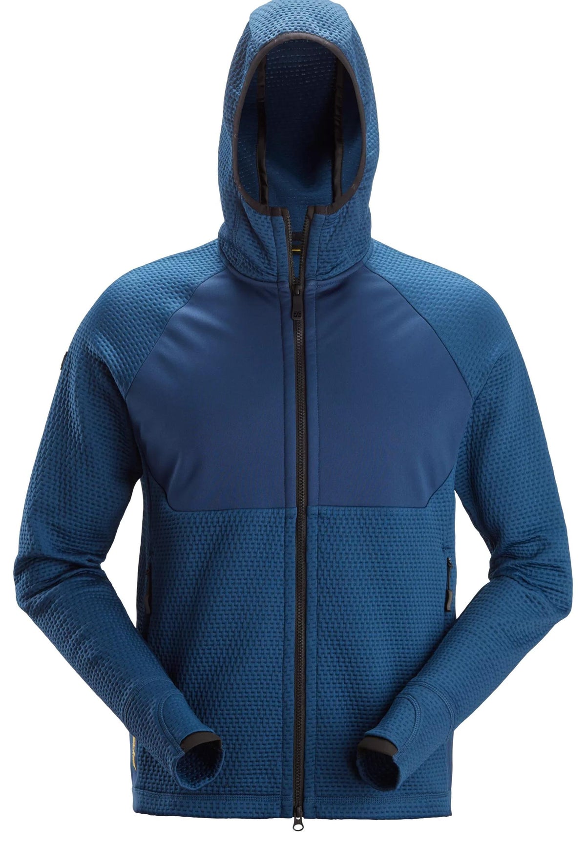 Snickers Workwear FlexiWork, Full-Zip Midlayer Hoodie in Deep Blue/Deep Blue