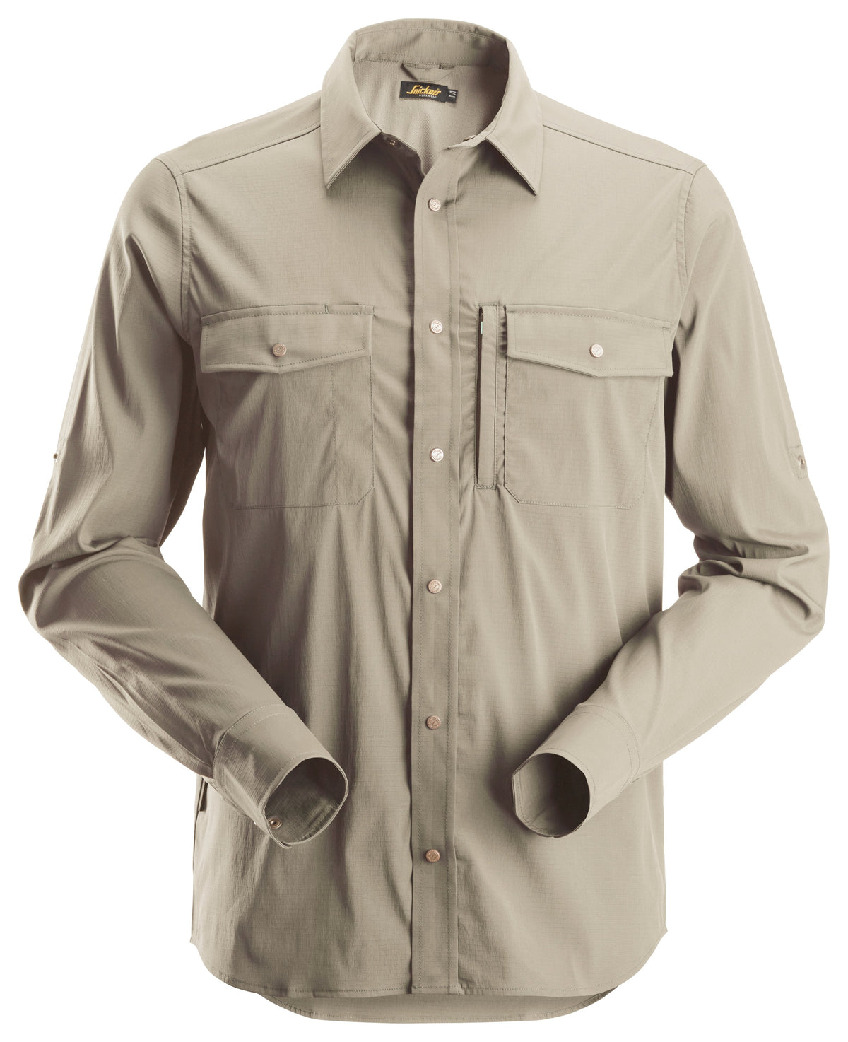 Snickers Workwear LiteWork, Wicking Long Sleeve Shirt in Khaki