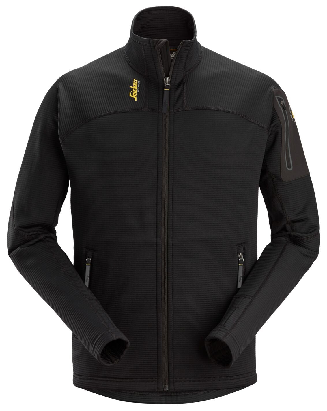Snickers Workwear Body Mapping Micro Fleece Jacket in Black